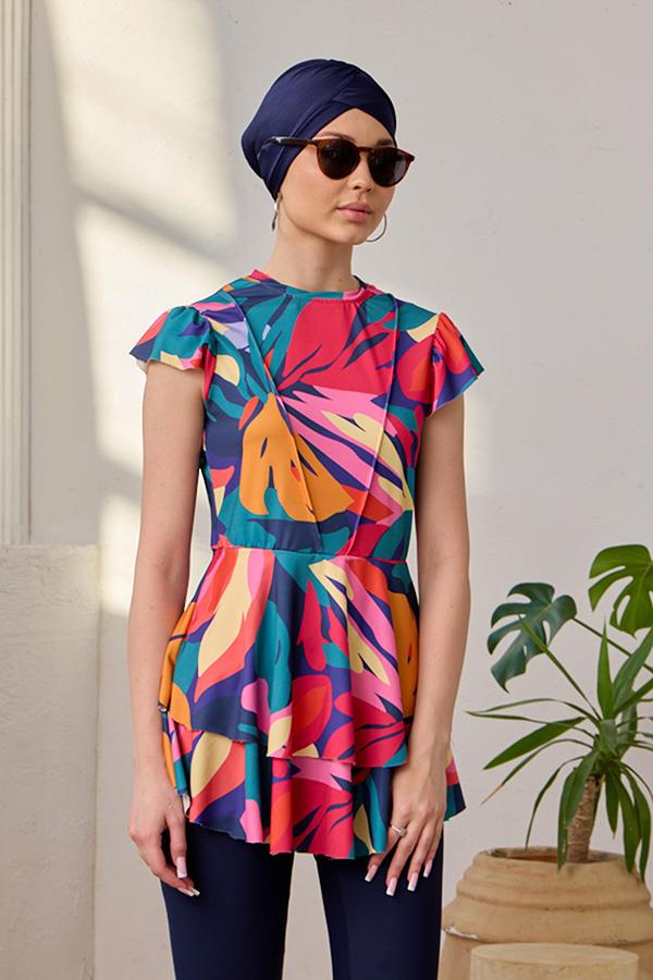 Starinci MayoYarı Kapalı Mayo Likralı Mendil Kol Fulya Renk Paleti