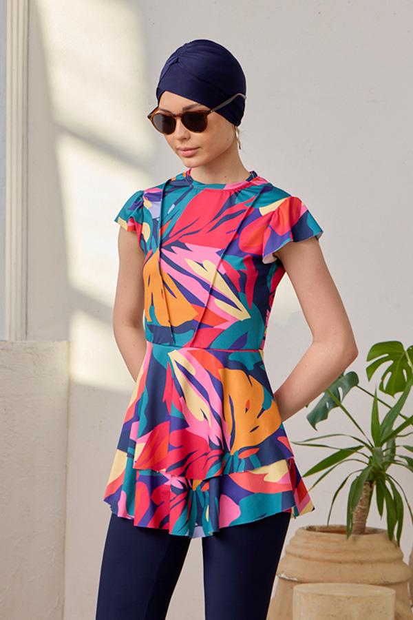 Starinci MayoYarı Kapalı Mayo Likralı Mendil Kol Fulya Renk Paleti