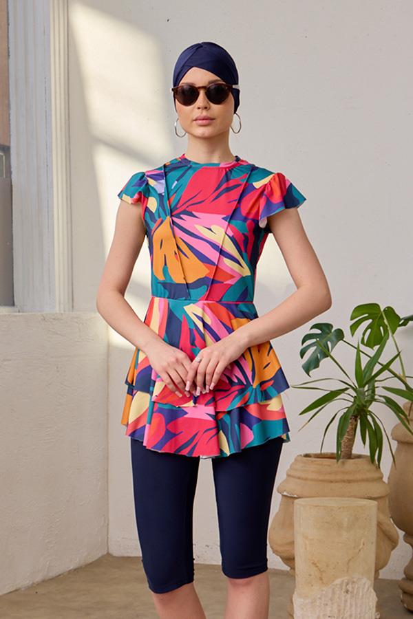 Starinci MayoYarı Kapalı Mayo Likralı Mendil Kol Fulya Renk Paleti