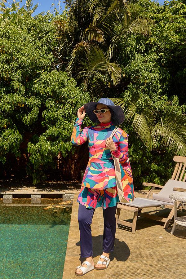 Starinci MayoTesettür Mayo Likralı Fulya Model Pembe Rüyası