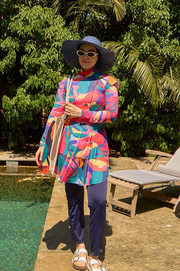 Starinci MayoTesettür Mayo Likralı Fulya Model Pembe Rüyası