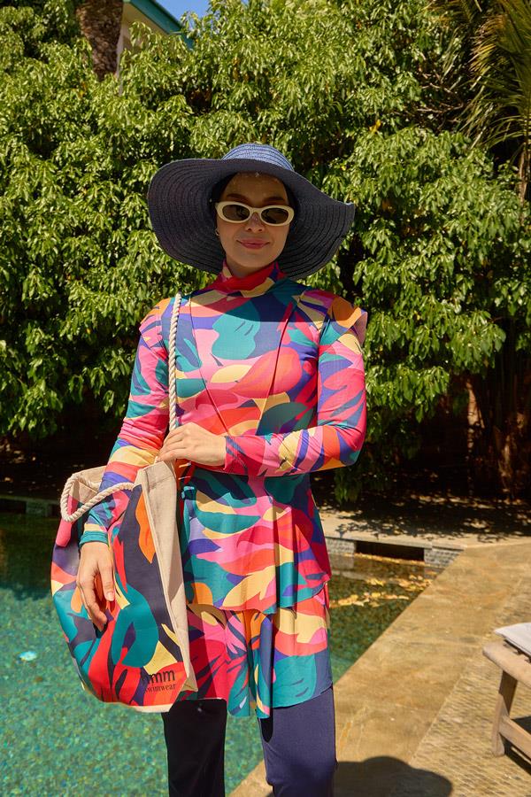 Starinci MayoTesettür Mayo Likralı Fulya Model Pembe Rüyası