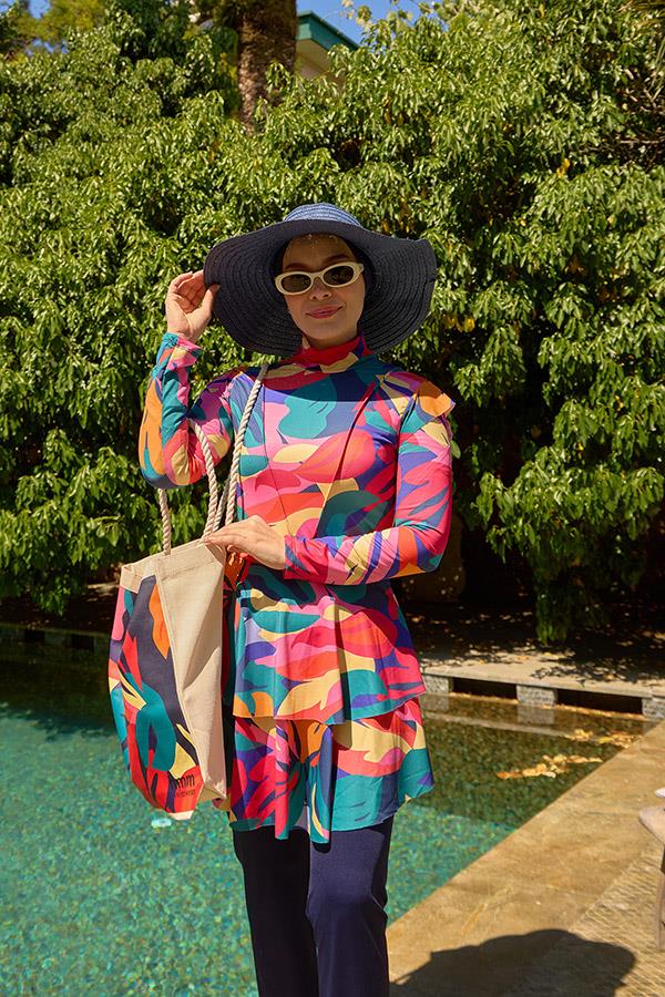 Starinci MayoTesettür Mayo Likralı Fulya Model Pembe Rüyası