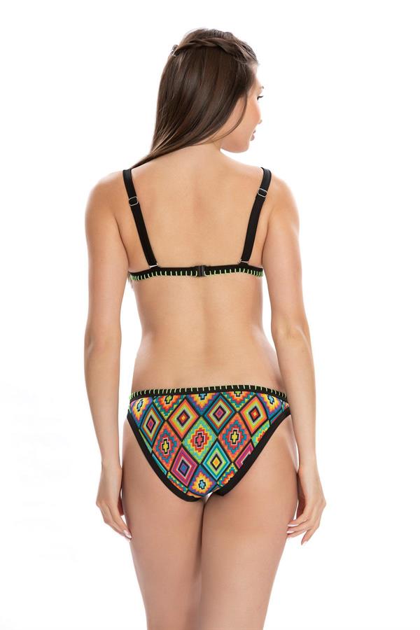 Starinci MayoKadın Bikini Takımı Üçgen Afrikan Etnik Desenli