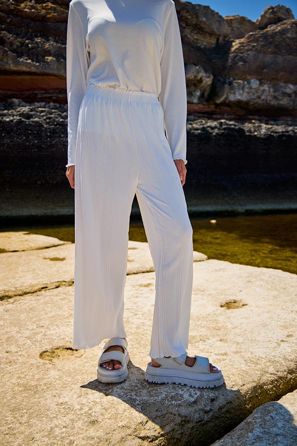 KatreKadın Pantolon Ayrobin Kumaş Nar Çiçeği Puantiyeli