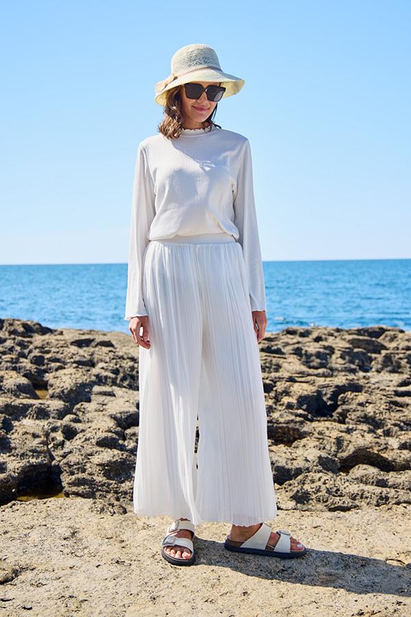 KatreKadın Pantolon Etek Beyaz