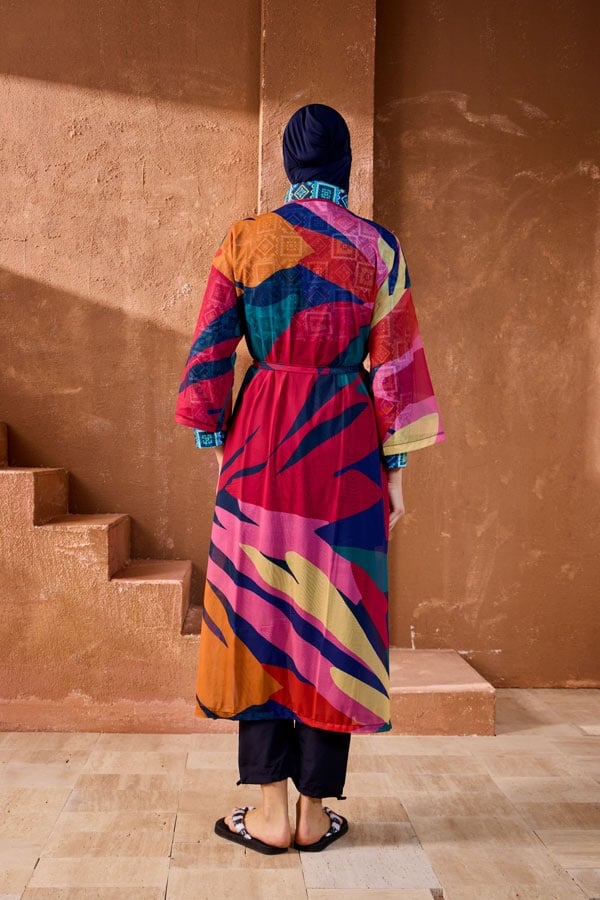 Starinci MayoTesettür Mayo Üzerine Kaftan Pembe Rüyası 580