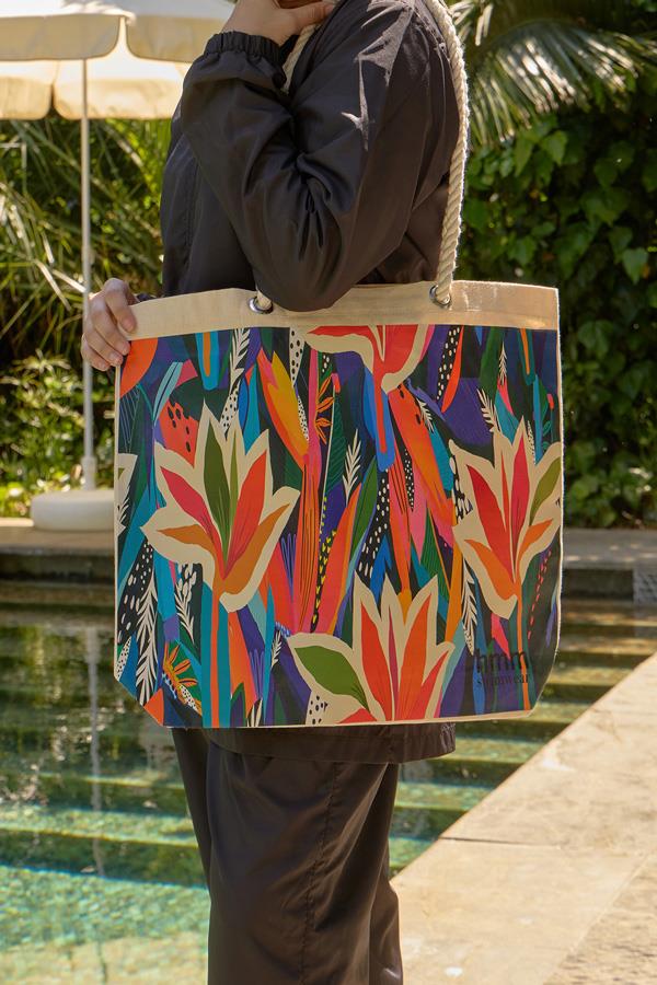 Starinci MayoPlaj Çantası Floral Desenli 