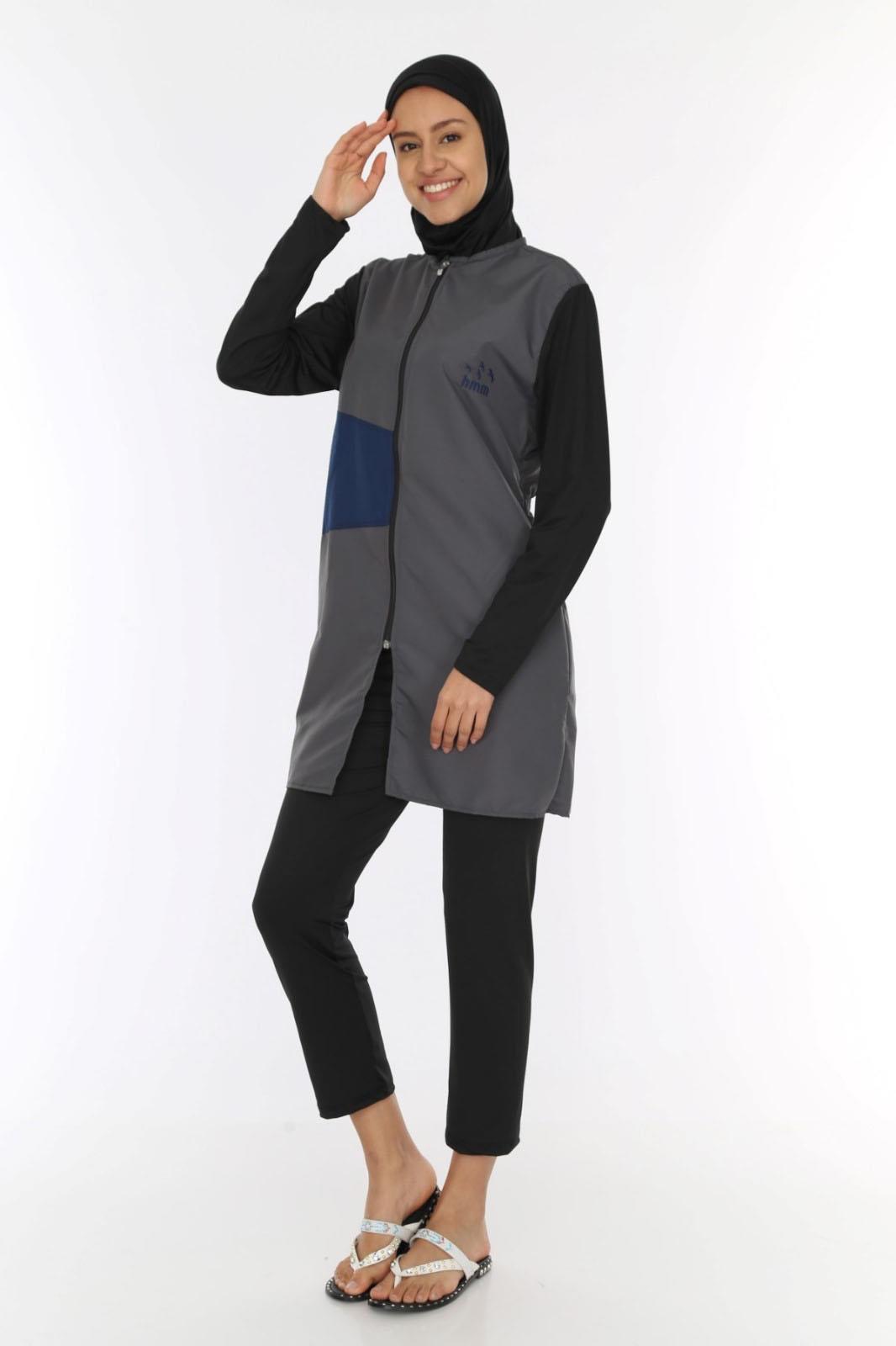 Starinci MayoStarinci Mayo Türbanlı Deniz Kıyafeti Gri