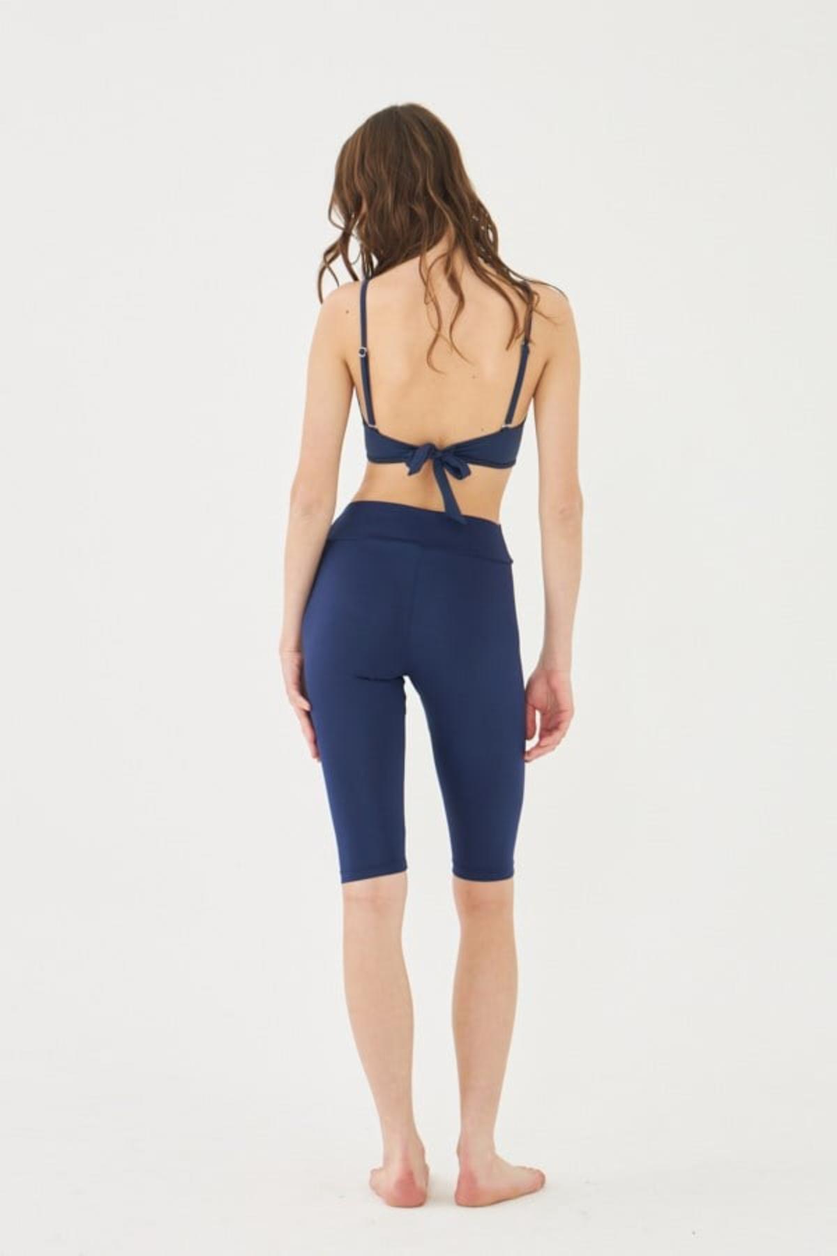 Starinci MayoMayo Tayt Yüksek Bel Likralı Lacivert Diz Seviyesi