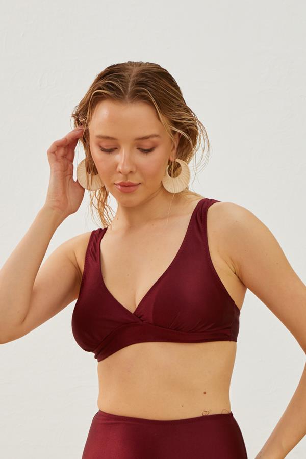Starinci MayoStarinci Bikini Üstü Toparlayıcı Kruvaze Bordo