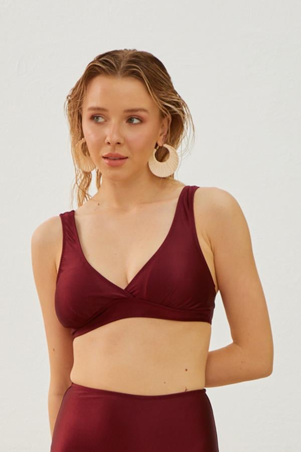 Starinci MayoStarinci Bikini Üstü Toparlayıcı Kruvaze Bordo