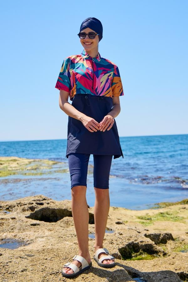 Starinci MayoTesettür Mayo Yarı Kapalı Kapaklı Pembe Renk Paleti