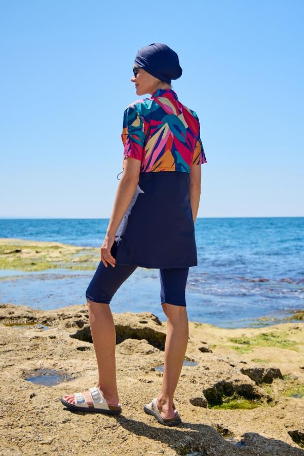 Starinci MayoTesettür Mayo Yarı Kapalı Kapaklı Pembe Renk Paleti