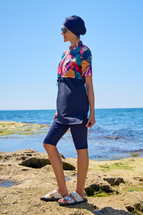 Starinci MayoTesettür Mayo Yarı Kapalı Kapaklı Pembe Renk Paleti