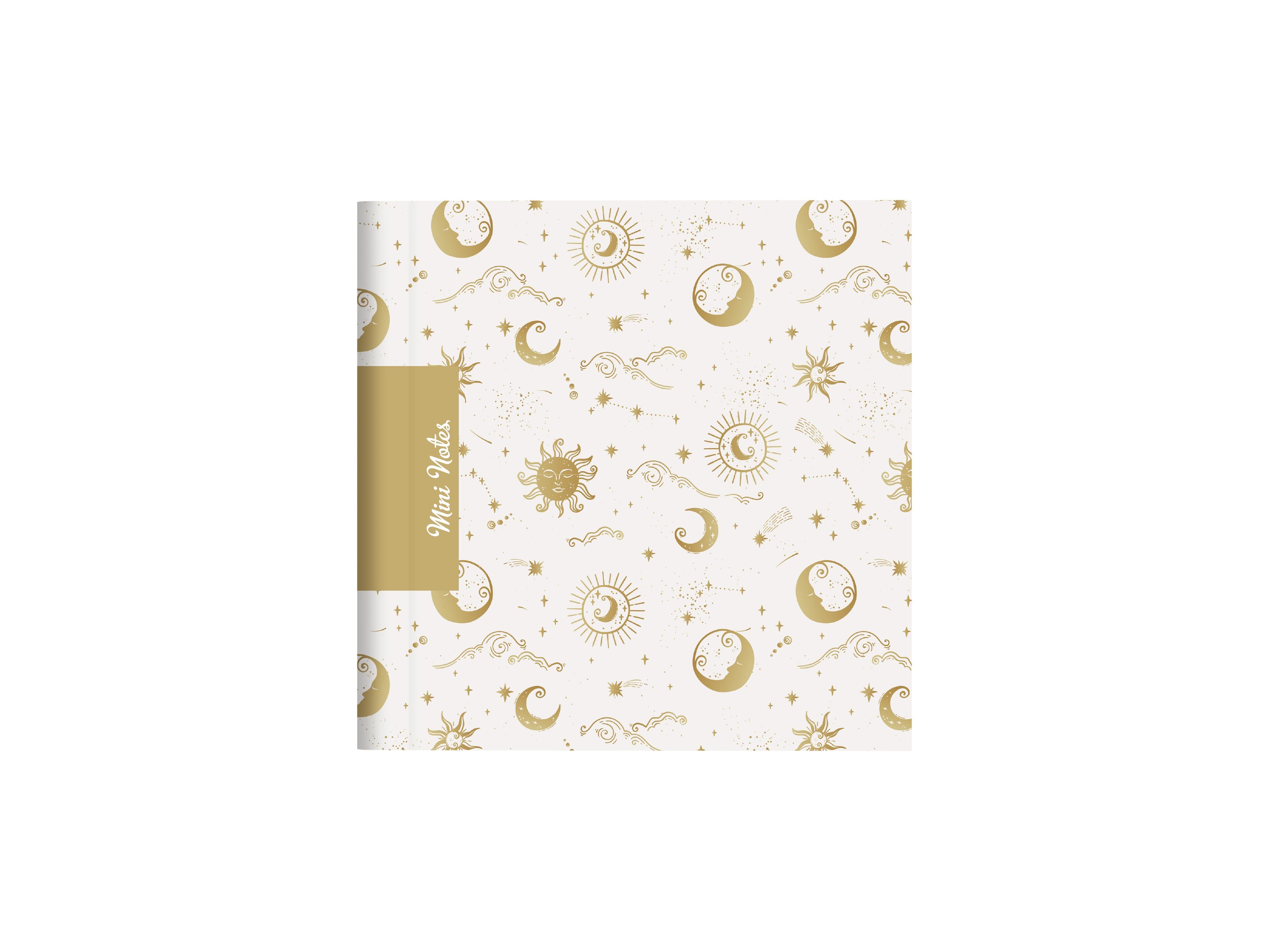 11x11 Ciltli Karton Kapak Düz Mini Notes Not Defteri - Lunar