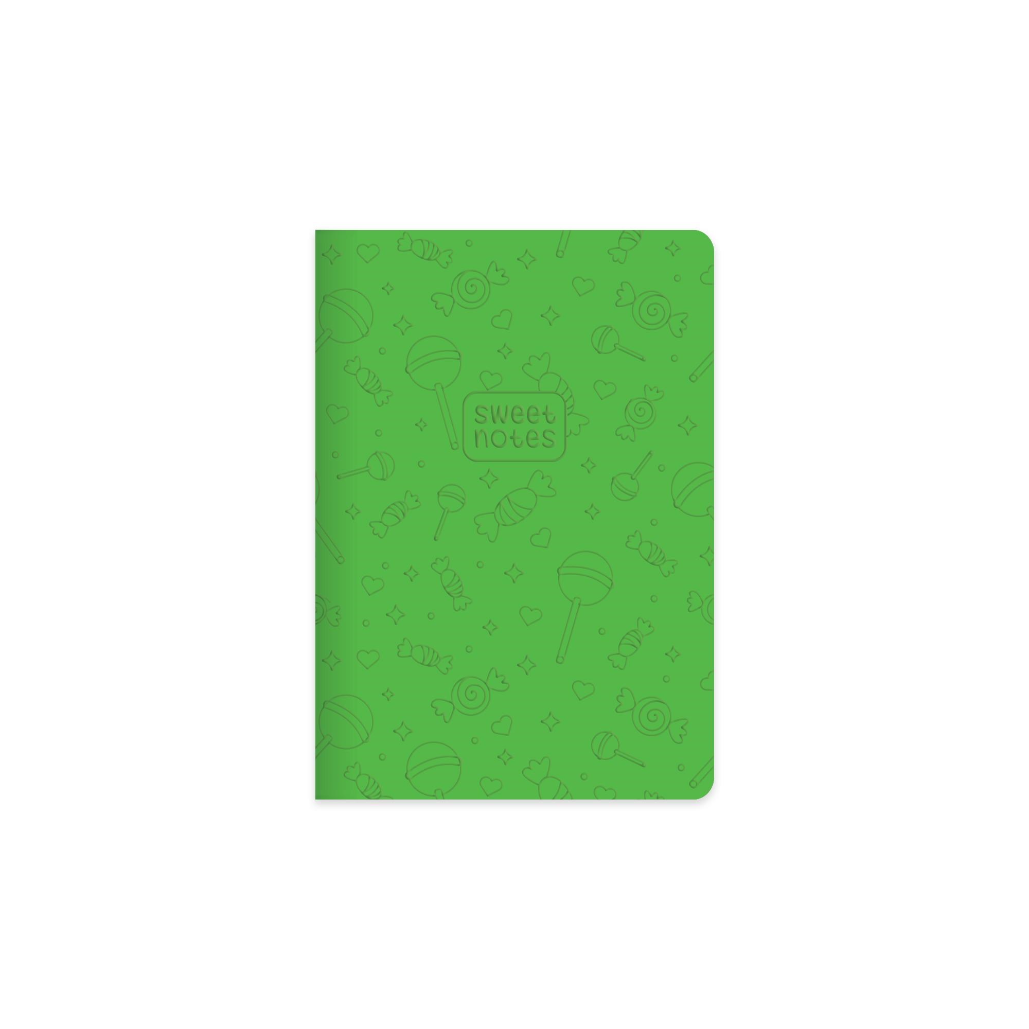 14x20 Ciltli Termo Deri Kapak Çizgili Neon Şeker Defter - Kırmızı