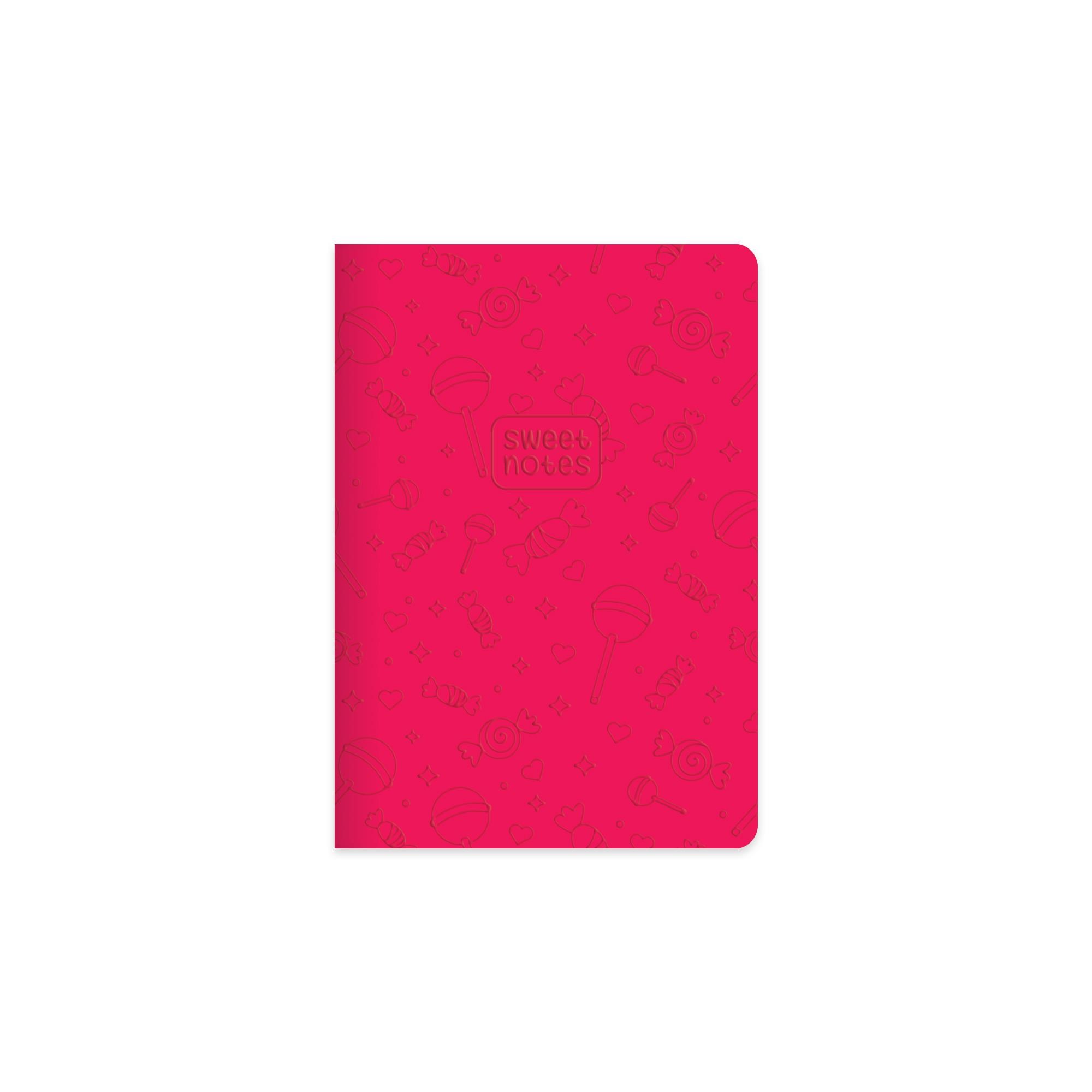 14x20 Ciltli Termo Deri Kapak Çizgili Neon Şeker Defter - Pembe