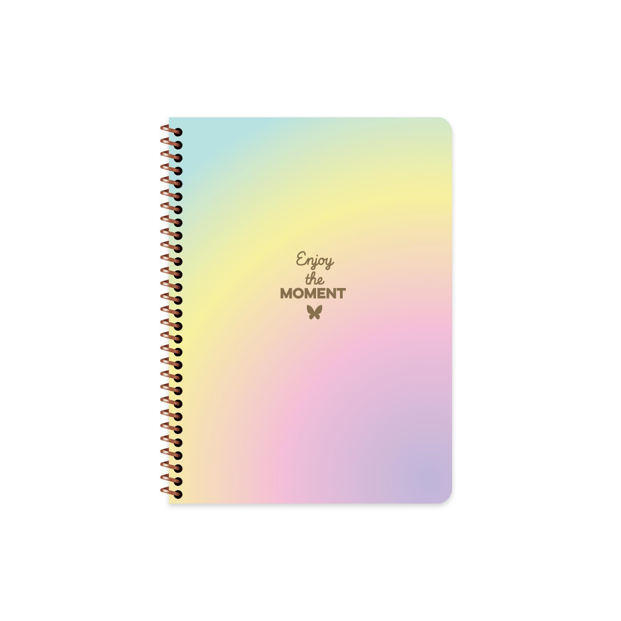 16,5x22,5 Spiralli Karton Kapak Çizgili Peritozu Defter - Kelebek