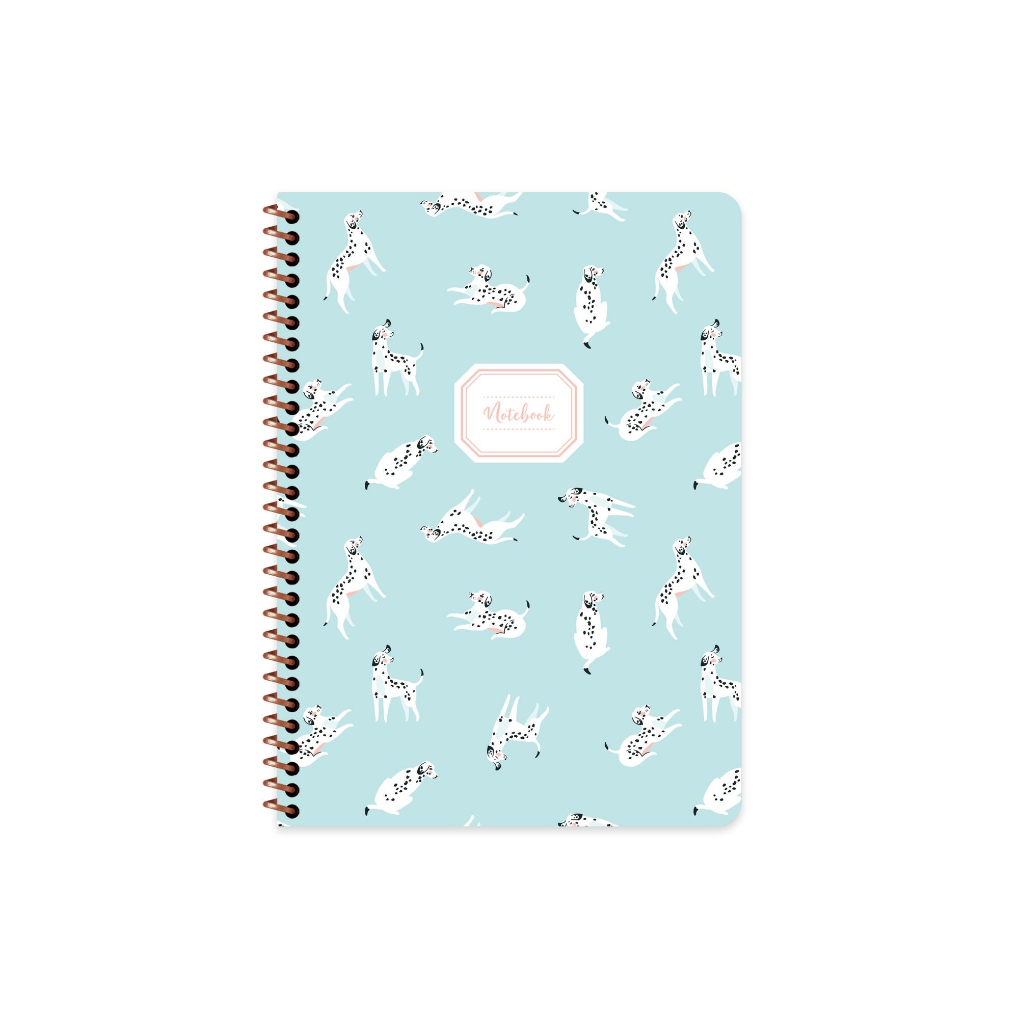 16,5x22,5 Spiralli Karton Kapak Kareli Hayvanlar Defter - Köpek