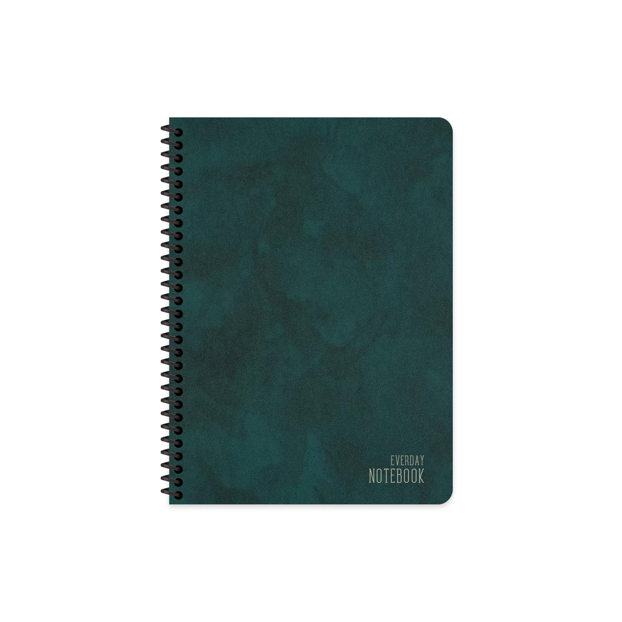16,5x22,5 Spiralli Sert Kapak Çizgisiz Defter - Lacivert