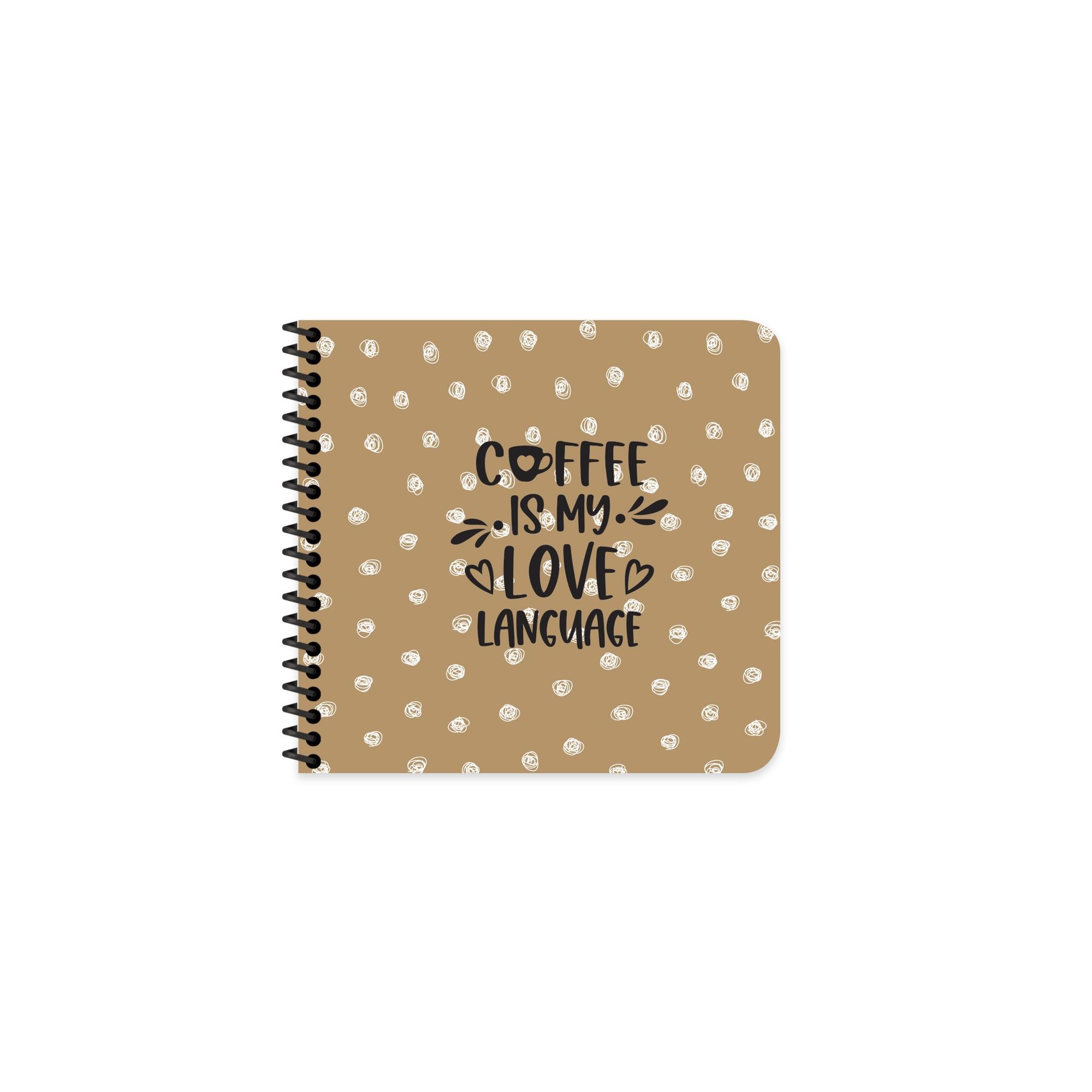 16x15 Karton Kapak Çizgili Kahve Defter - Mind