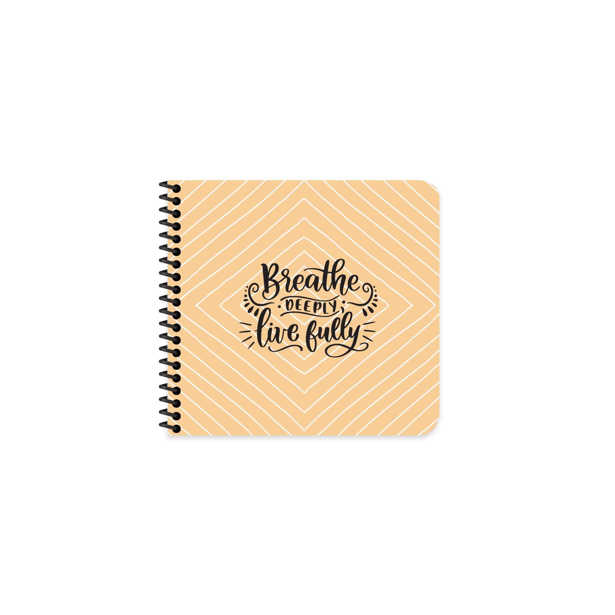 16x15 Karton Kapak Çizgili Kahve Defter - Love