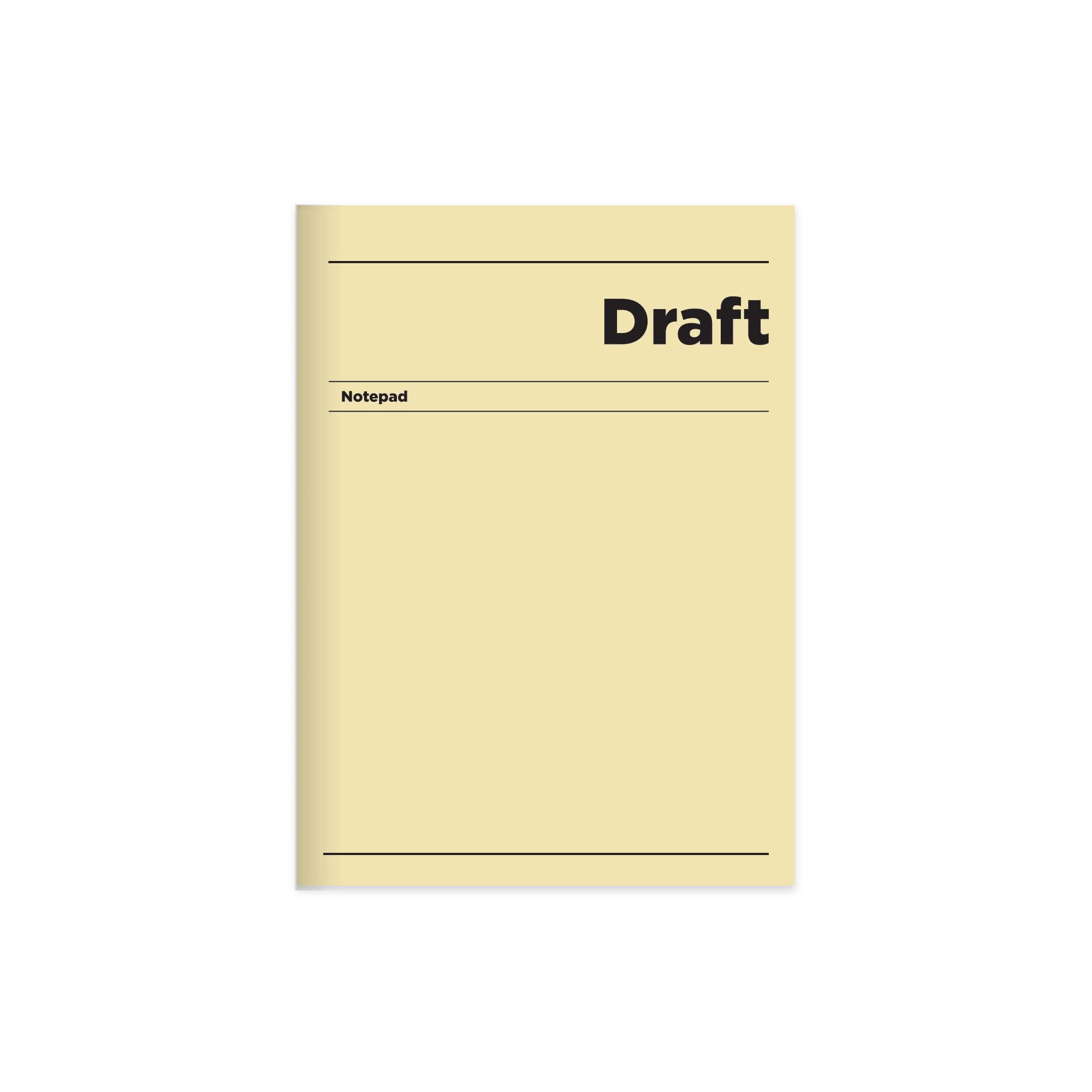 17x24 Ciltli Sert Kapak Çizgisiz Draft Defter - Sarı