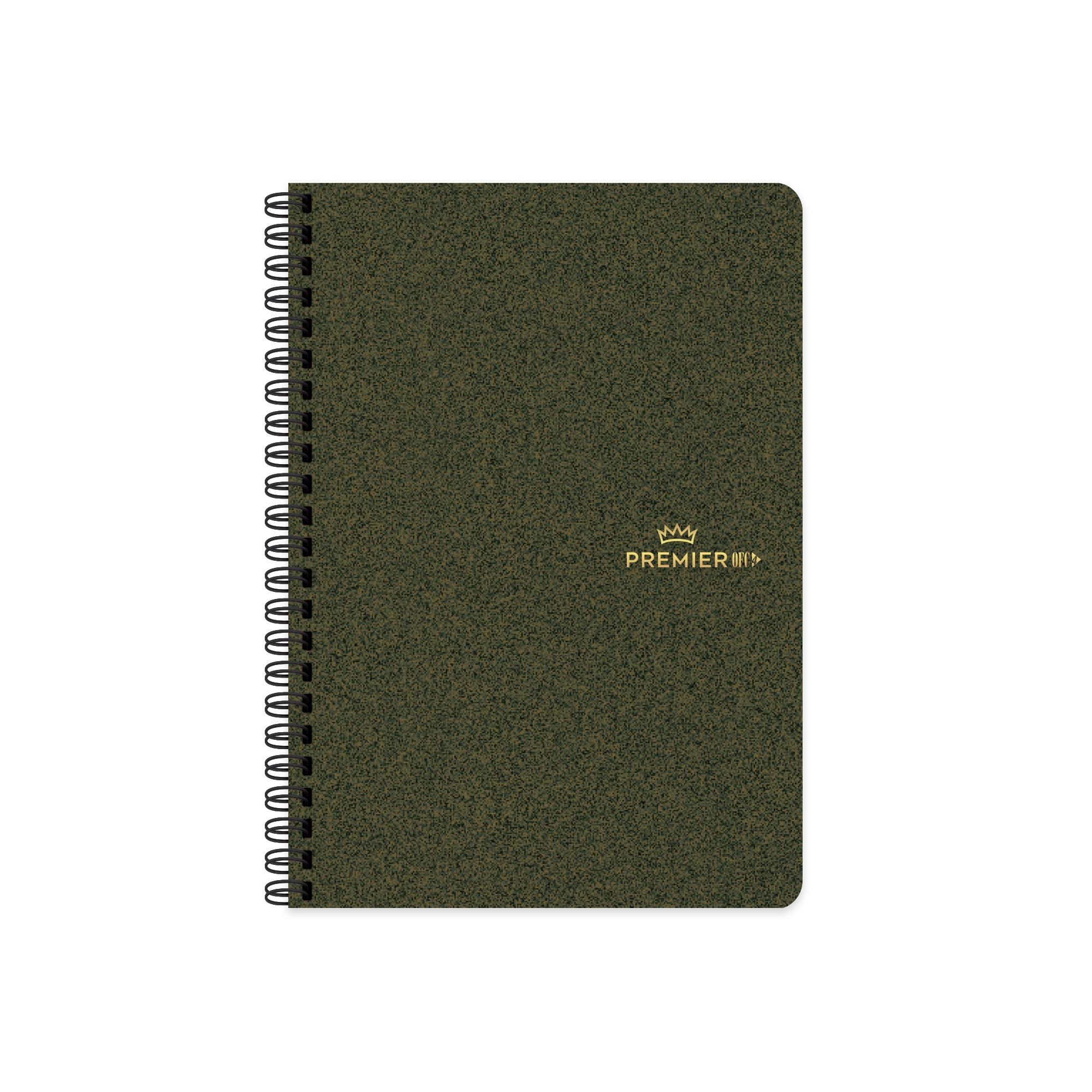 17x24 Spiralli Sert Kapak Ayraçlı Premier Ofc4 Defter - Yeşil