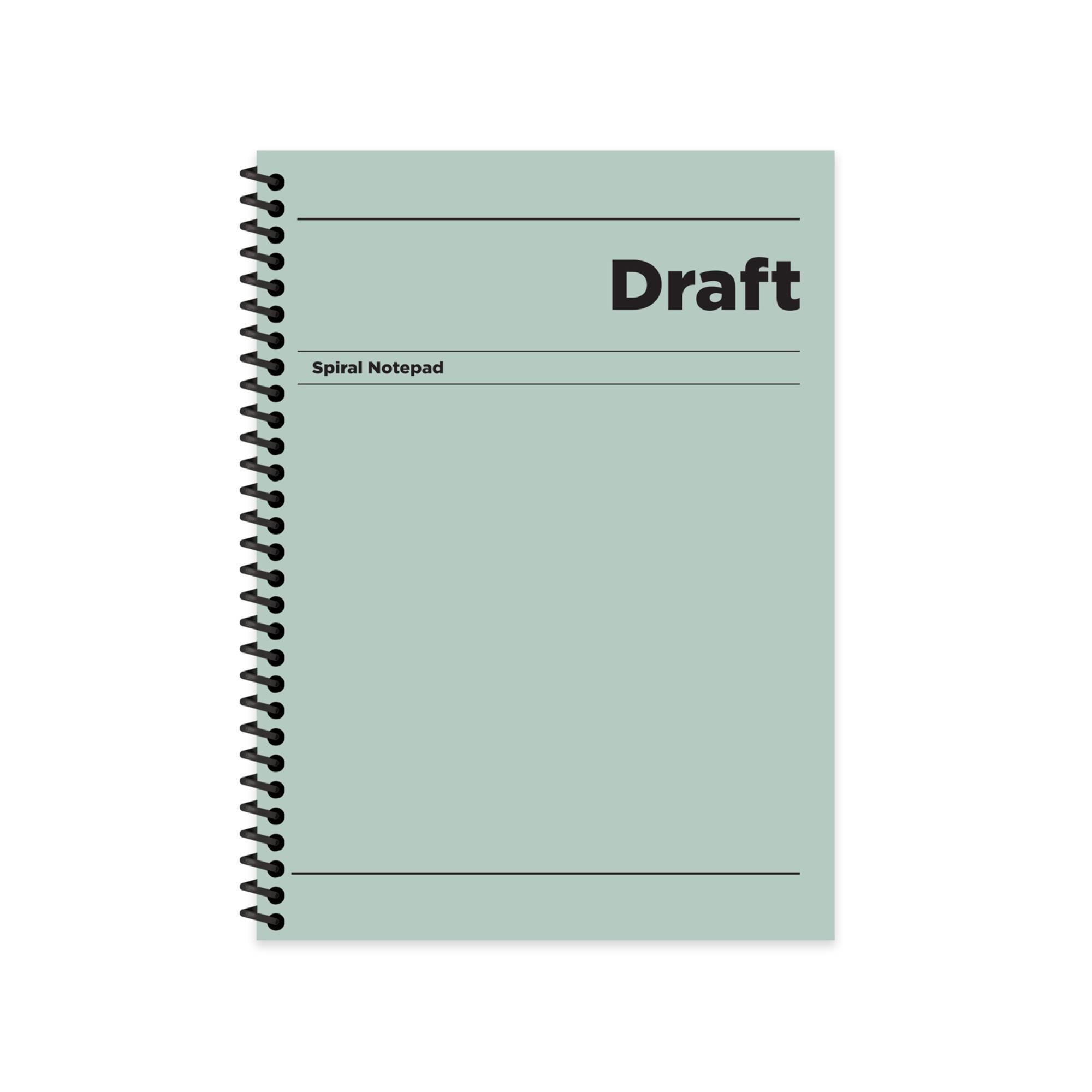 17x24 Spiralli Sert Kapak Çizgili Draft Defter - Yeşil