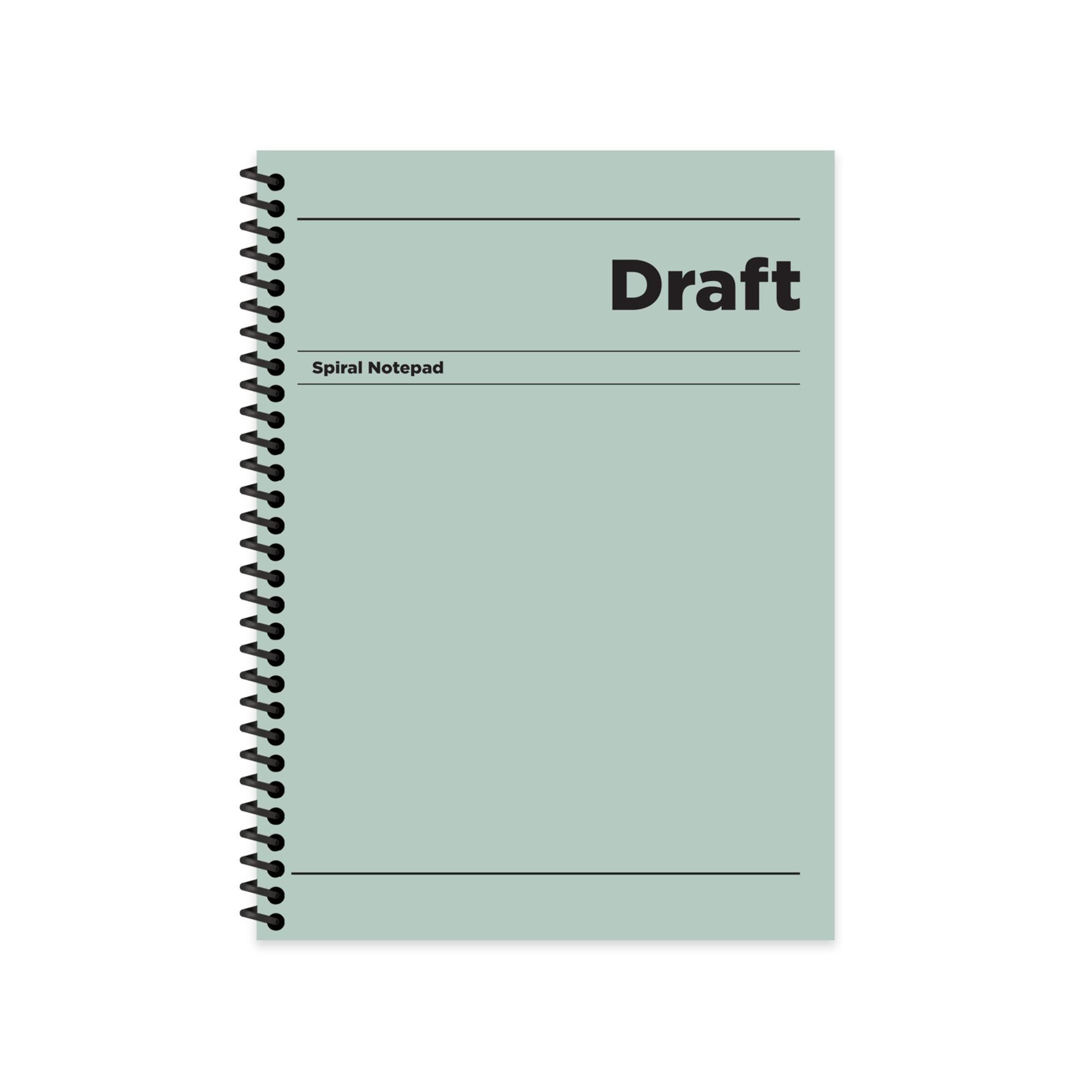 17x24 Spiralli Sert Kapak Kareli Draft Defter - Yeşil