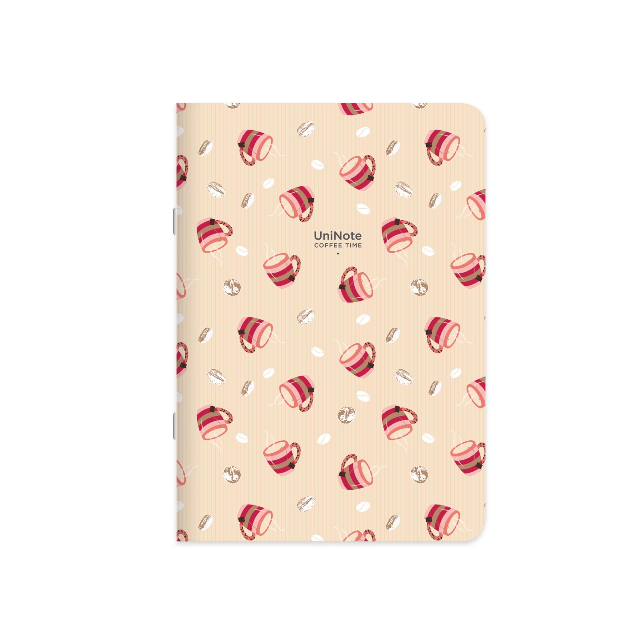 18,5x26 Tel Dikişli Kuşe Kapak Düz Uninote Coffee Time Defter - Sarı