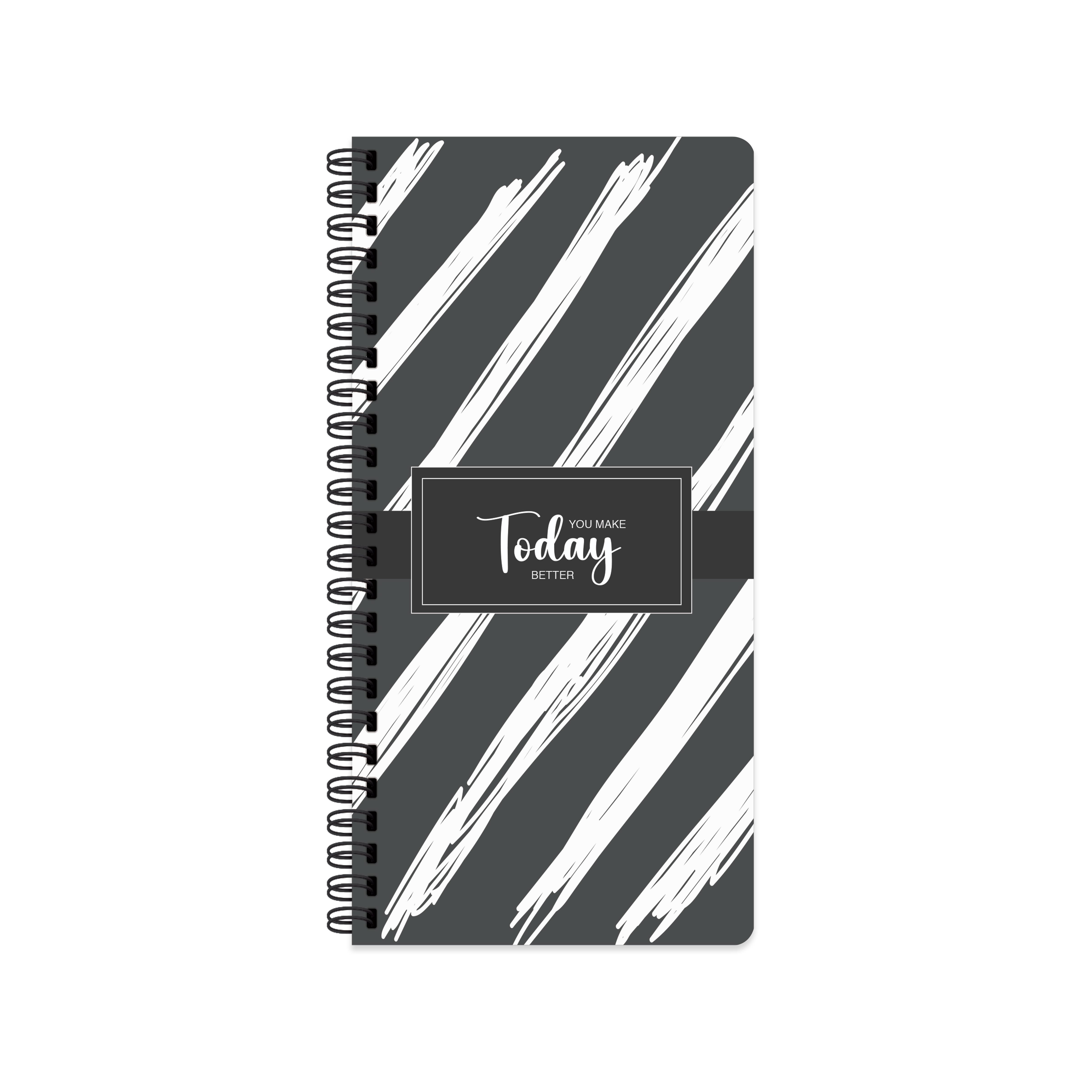 8x16 Spiralli Sert Karton Kapak Çizgili Today Defter - No:01