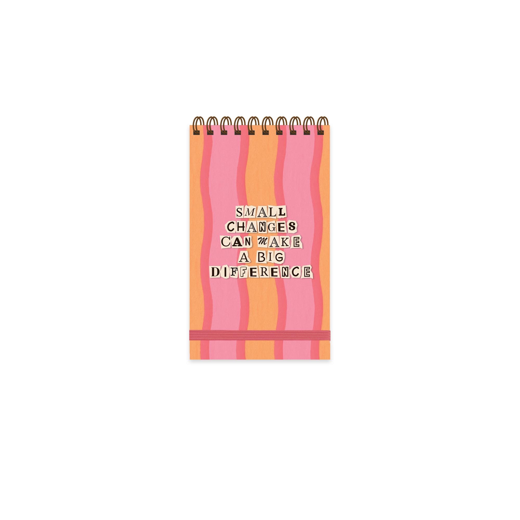 9x15 Spiralli Sert Kapak Çizgili Vibes Defter - Be Happy