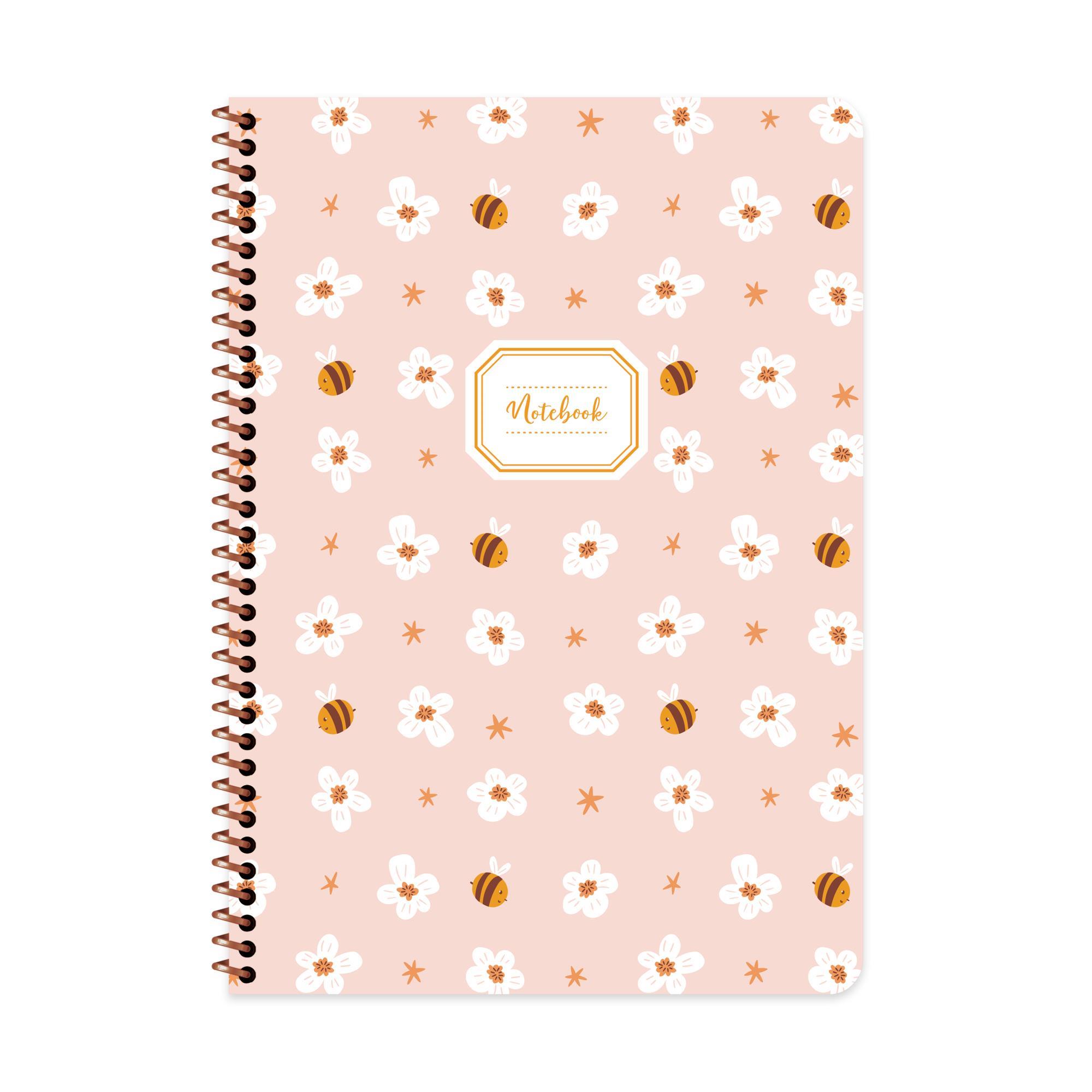 A4 Çizgili Spiralli Hayvanlar Defter - Arı