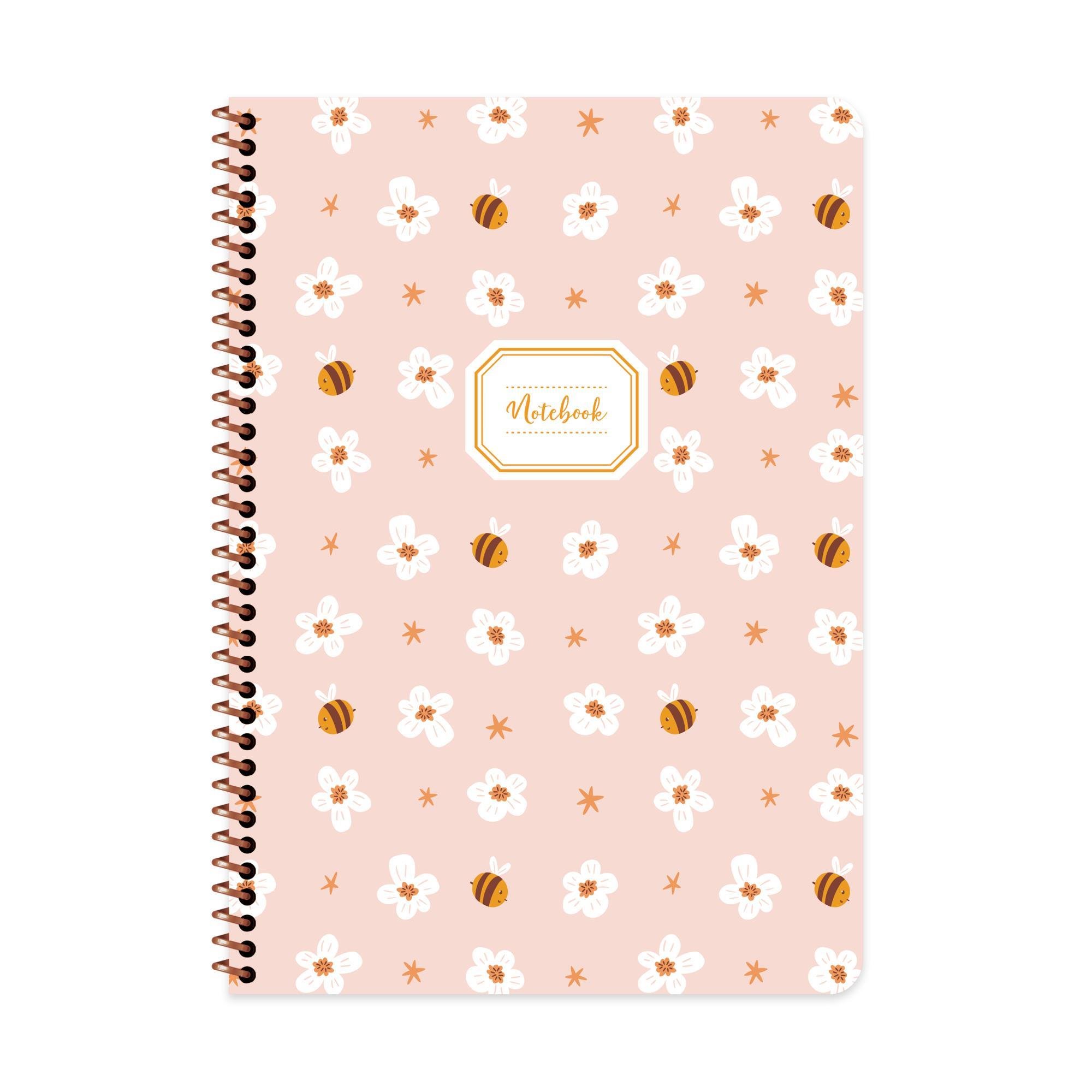 A4 Kareli Spiralli Hayvanlar Defter - Arı