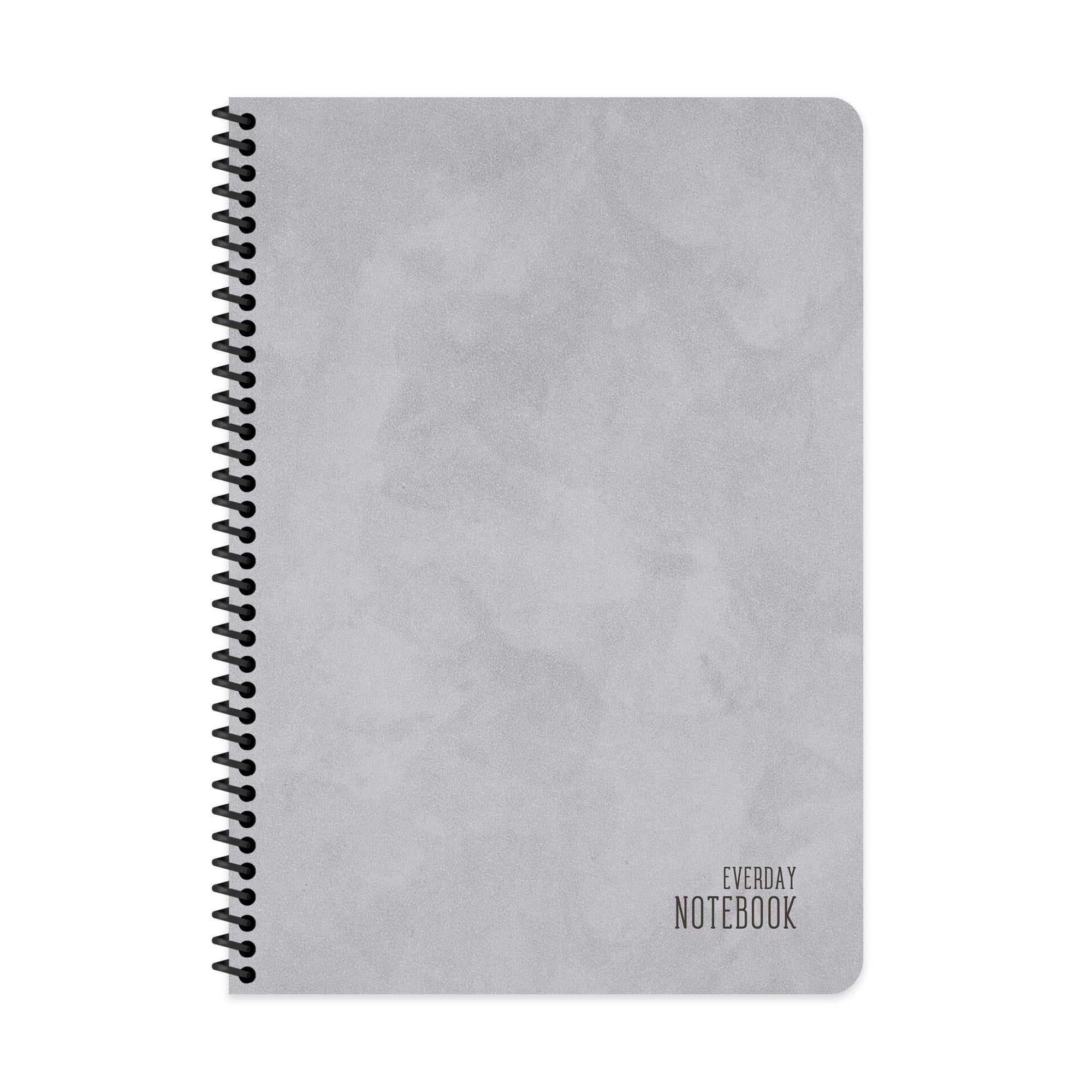 A4 Spiralli Karton Kapak Çizgili Alfa Defter - Gri