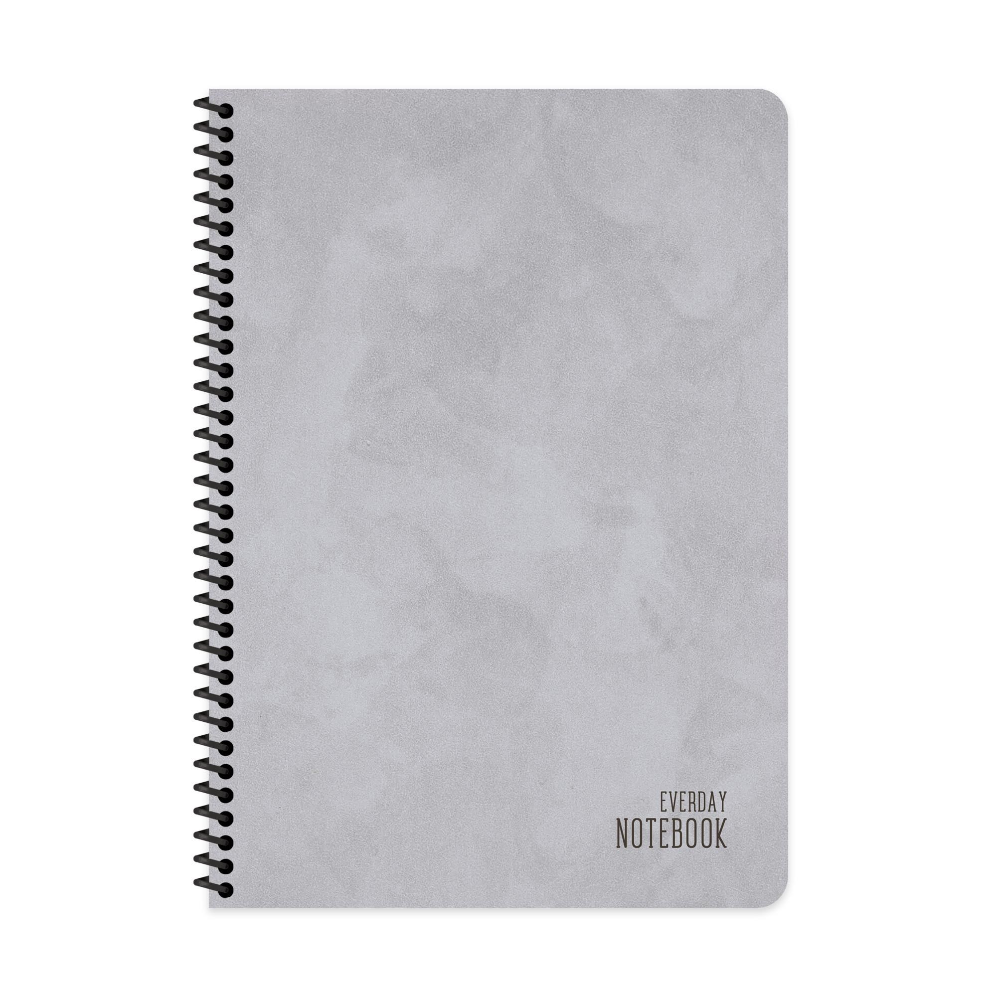 A4 Spiralli Karton Kapak Kareli Alfa Defter - Gri