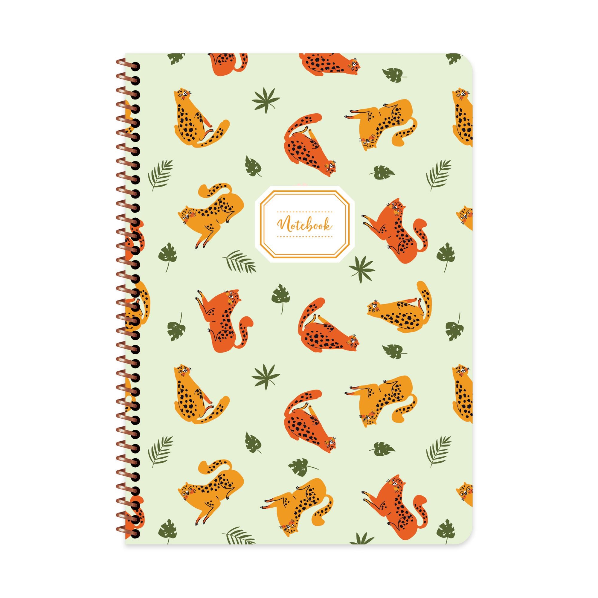 A4 Spiralli Karton Kapak Kareli Hayvanlar Defter - Kedi