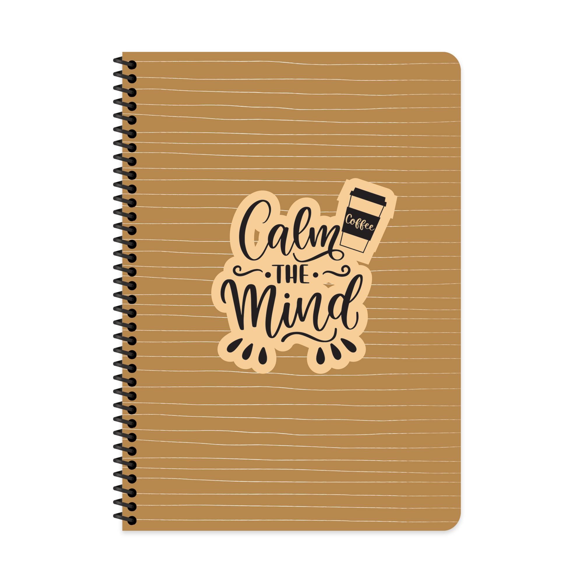 A4 Spiralli Karton Kapak Kareli Kahve Defter - Mind