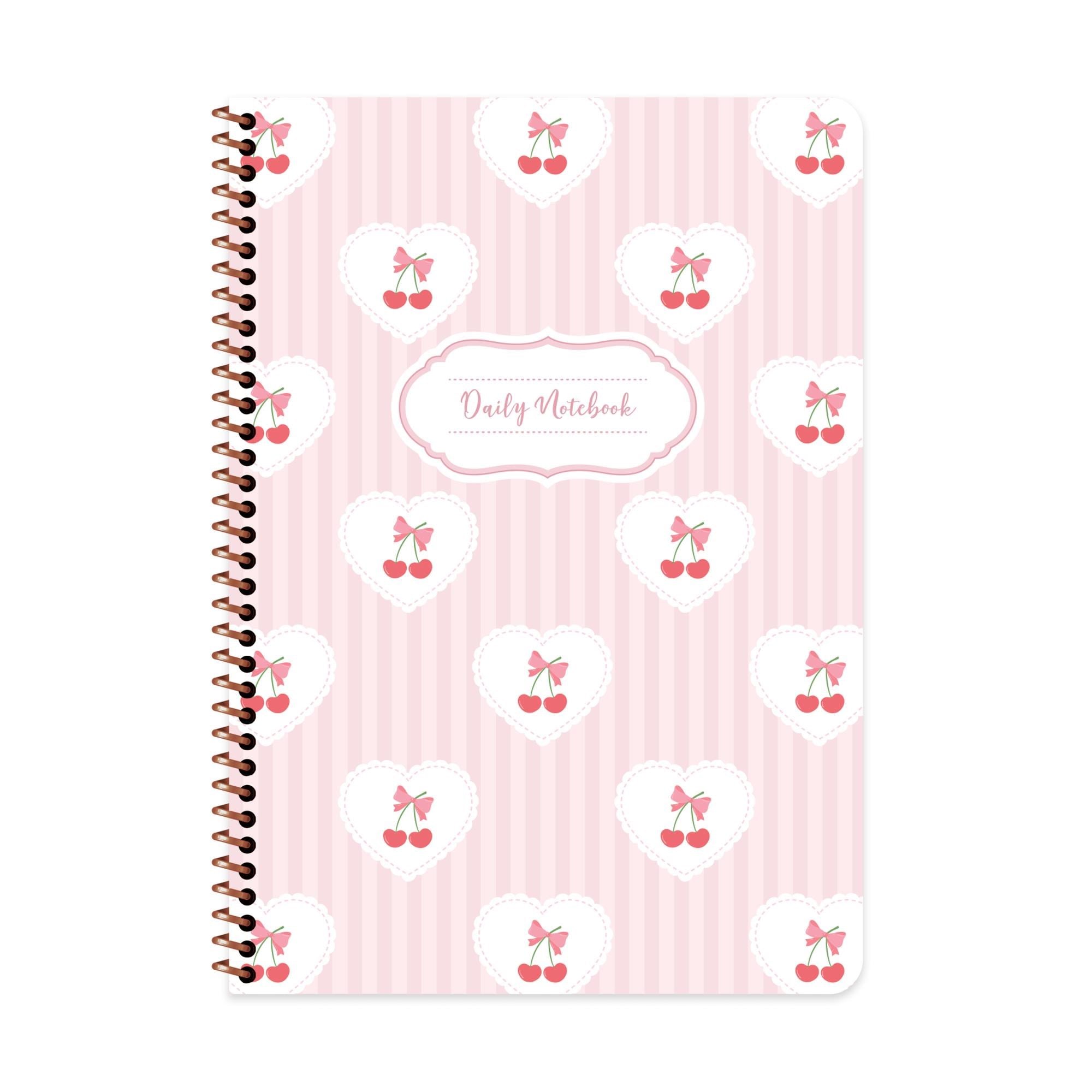 A4 Spiralli Karton Kapak Kareli Kurdele Defter - Kiraz