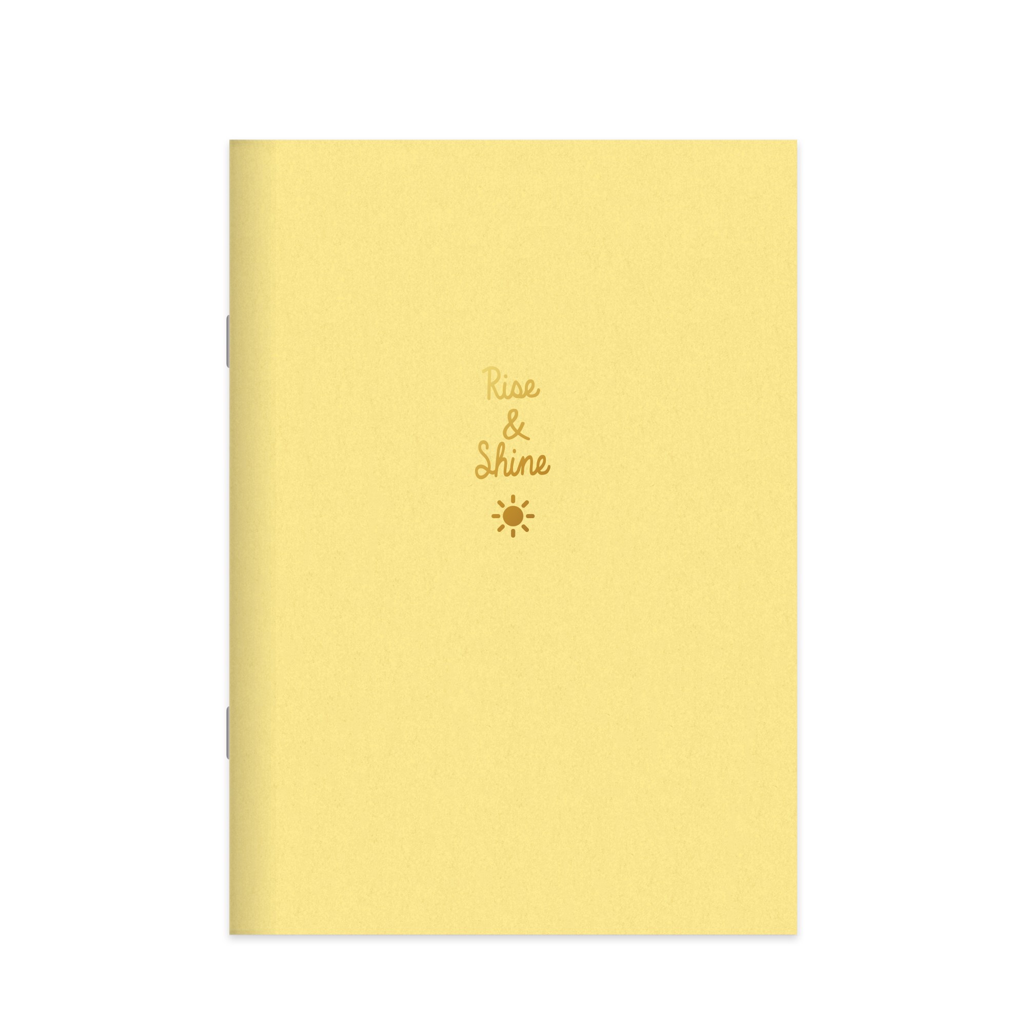 A4 Tel Dikişli PP Kapak Çizgili Pastel Glitter Defter- Sarı