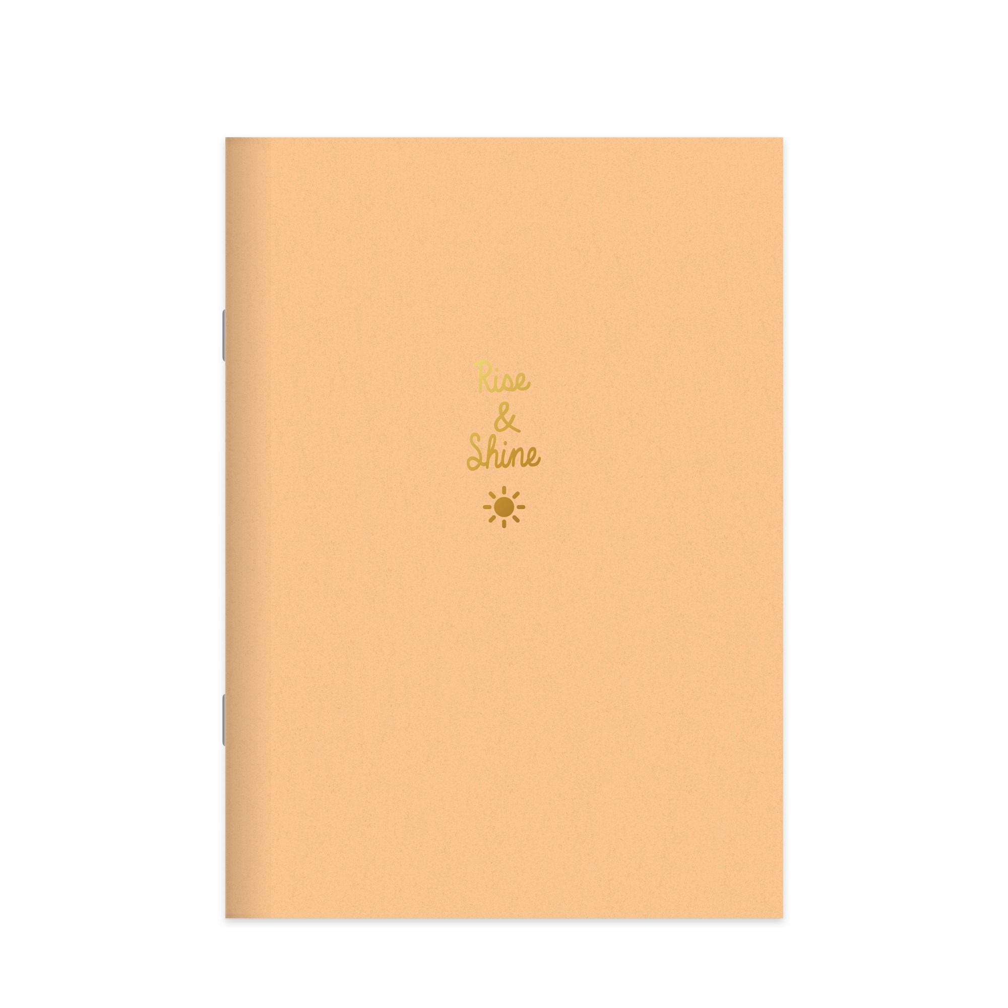 A4 Tel Dikişli PP Kapak Çizgili Pastel Glitter Defter- Turuncu