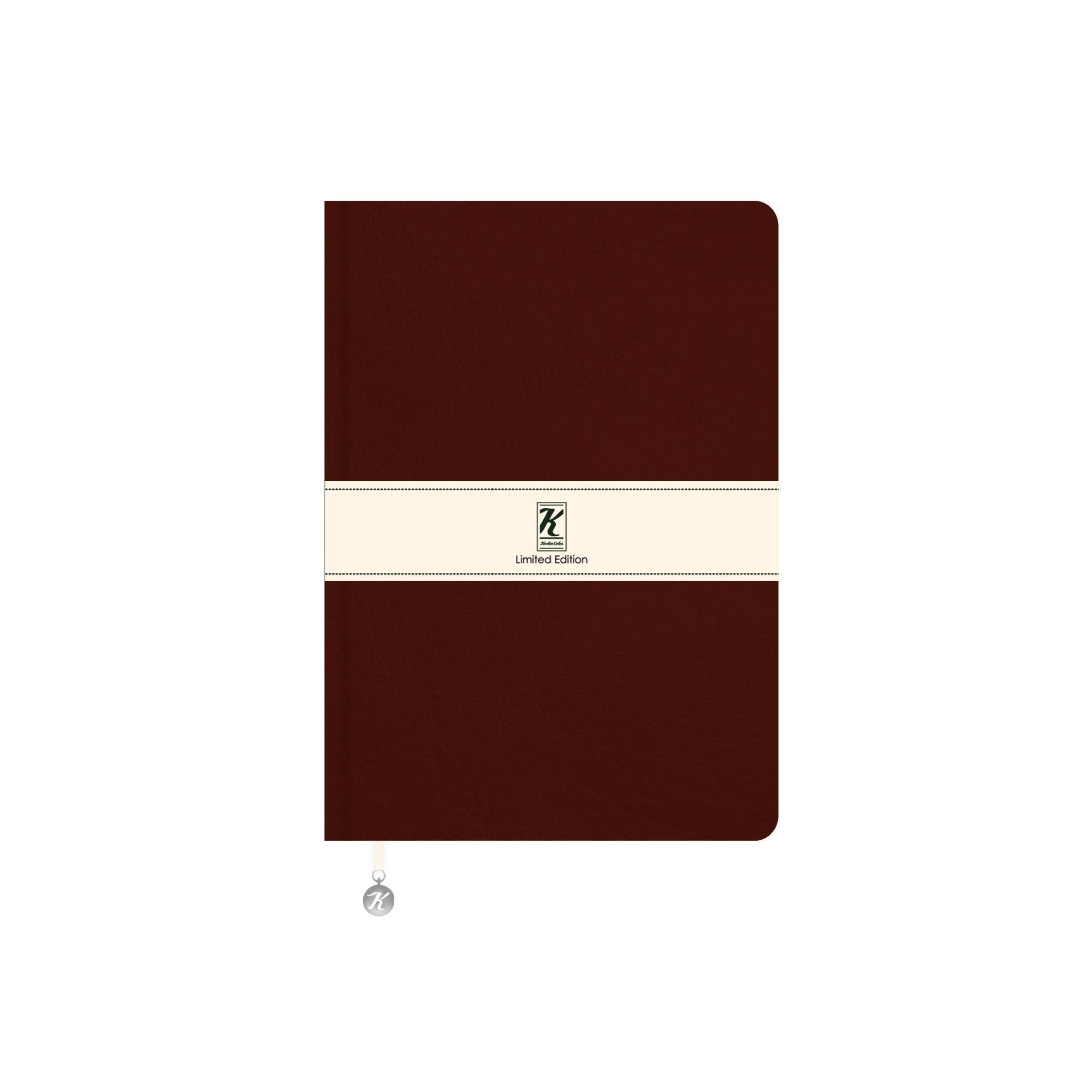 A5 Çizgili Termo deri ve Esnek Kapak Limited Edition Defter - Kahverengi