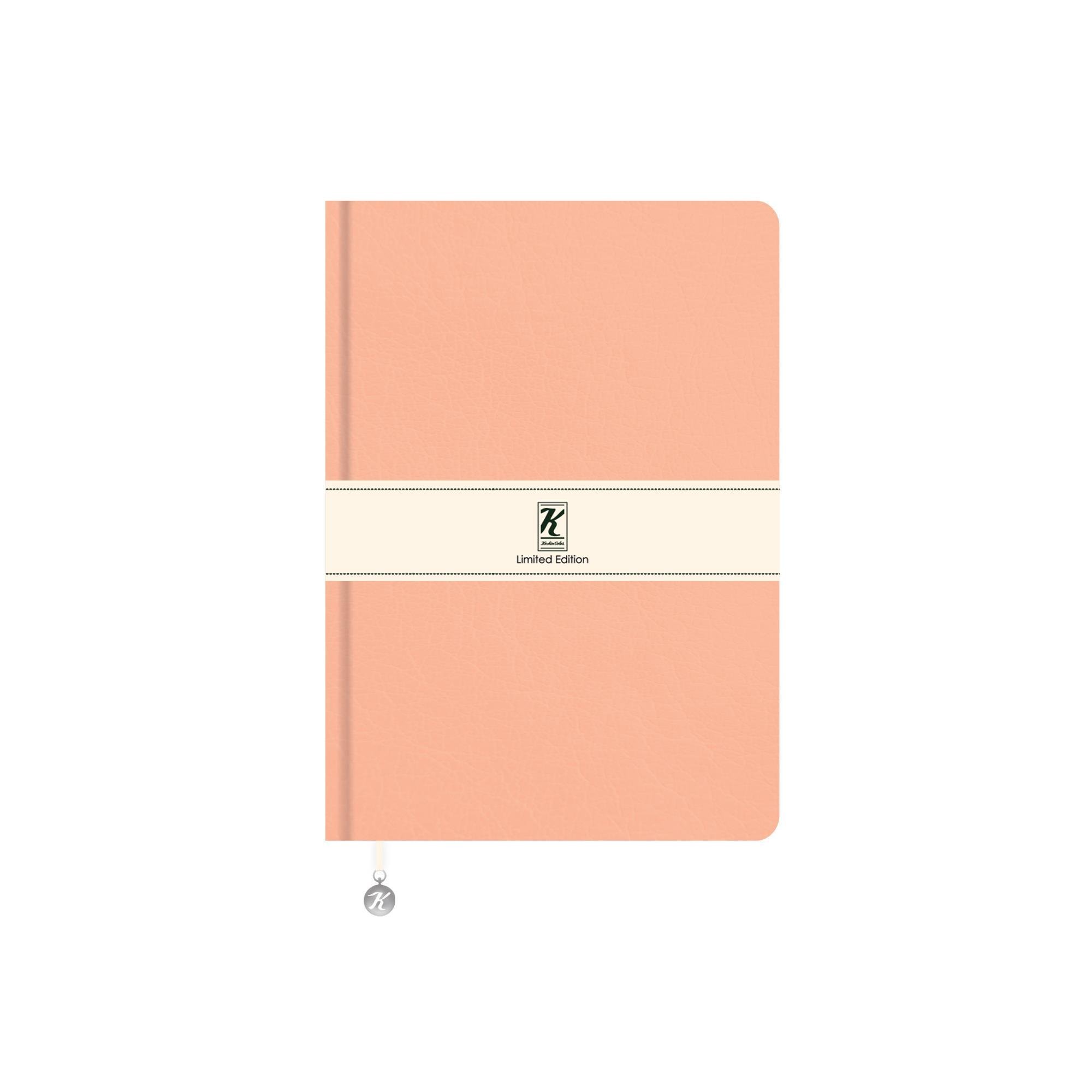 A5 Çizgili Termo deri ve Esnek Kapak Limited Edition Defter - Somon