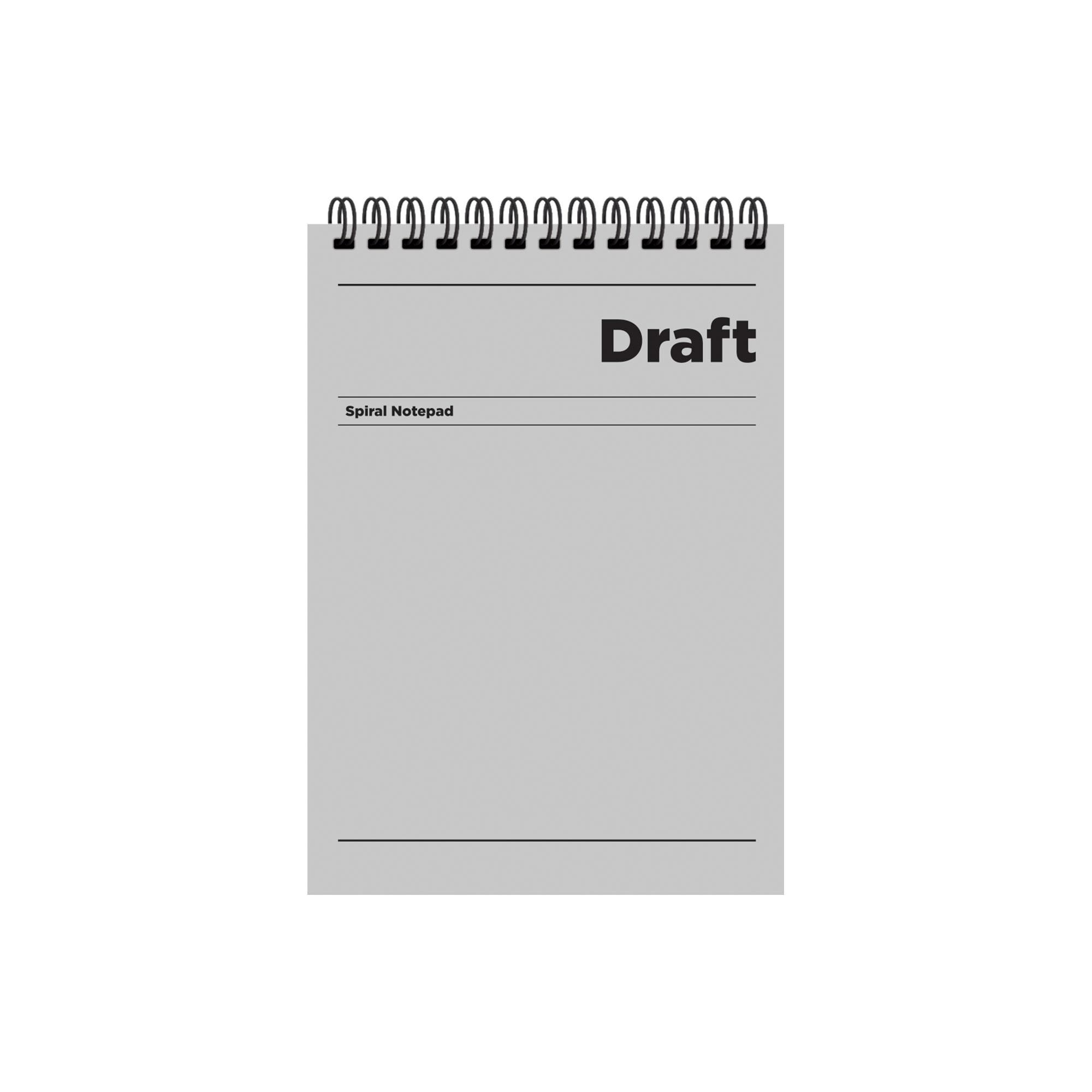 A5 Spiralli Karton Kapak Kareli Draft Bloknot - Kahverengi