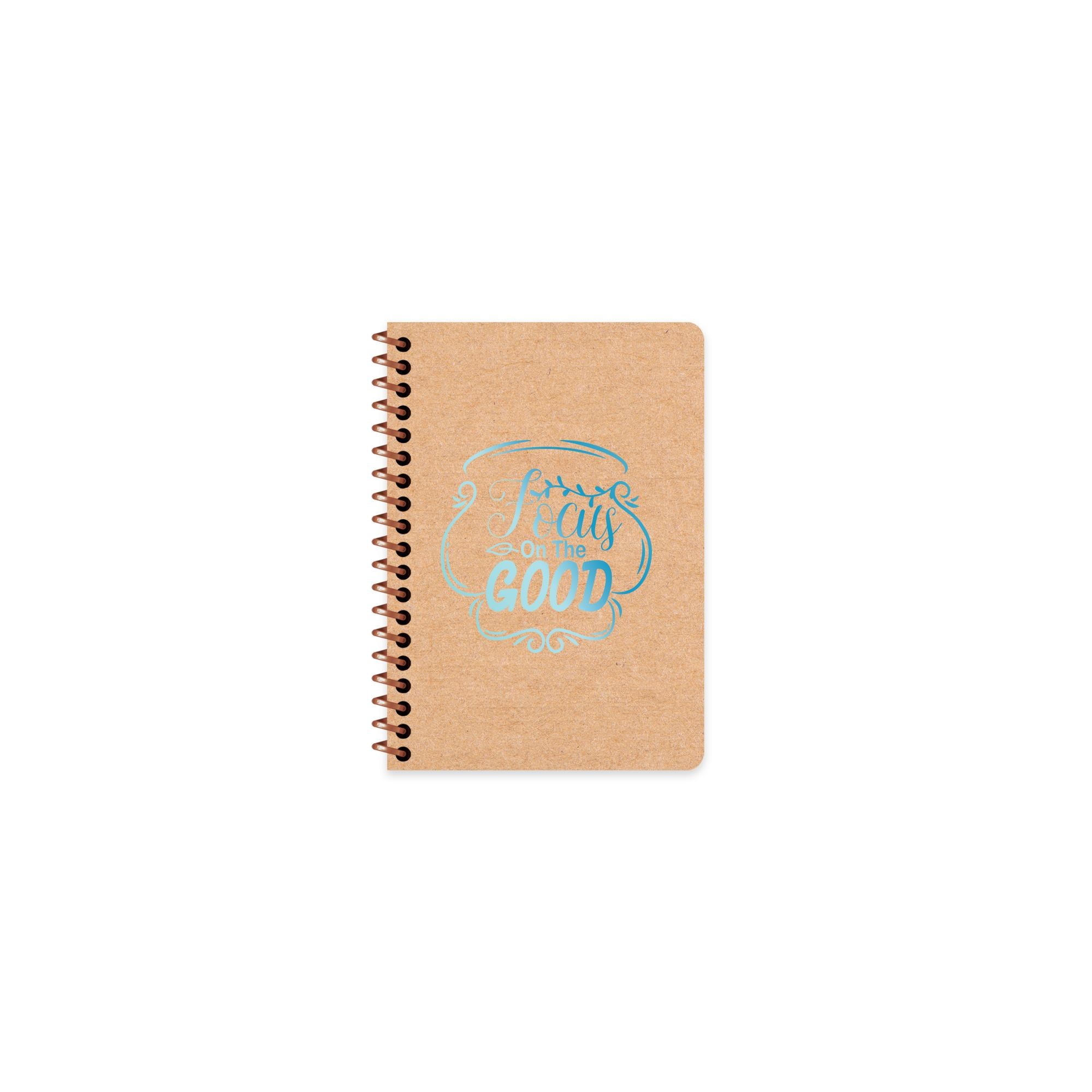 A6 Spiralli Kraft Kapak Çizgili Funky Defter - Good