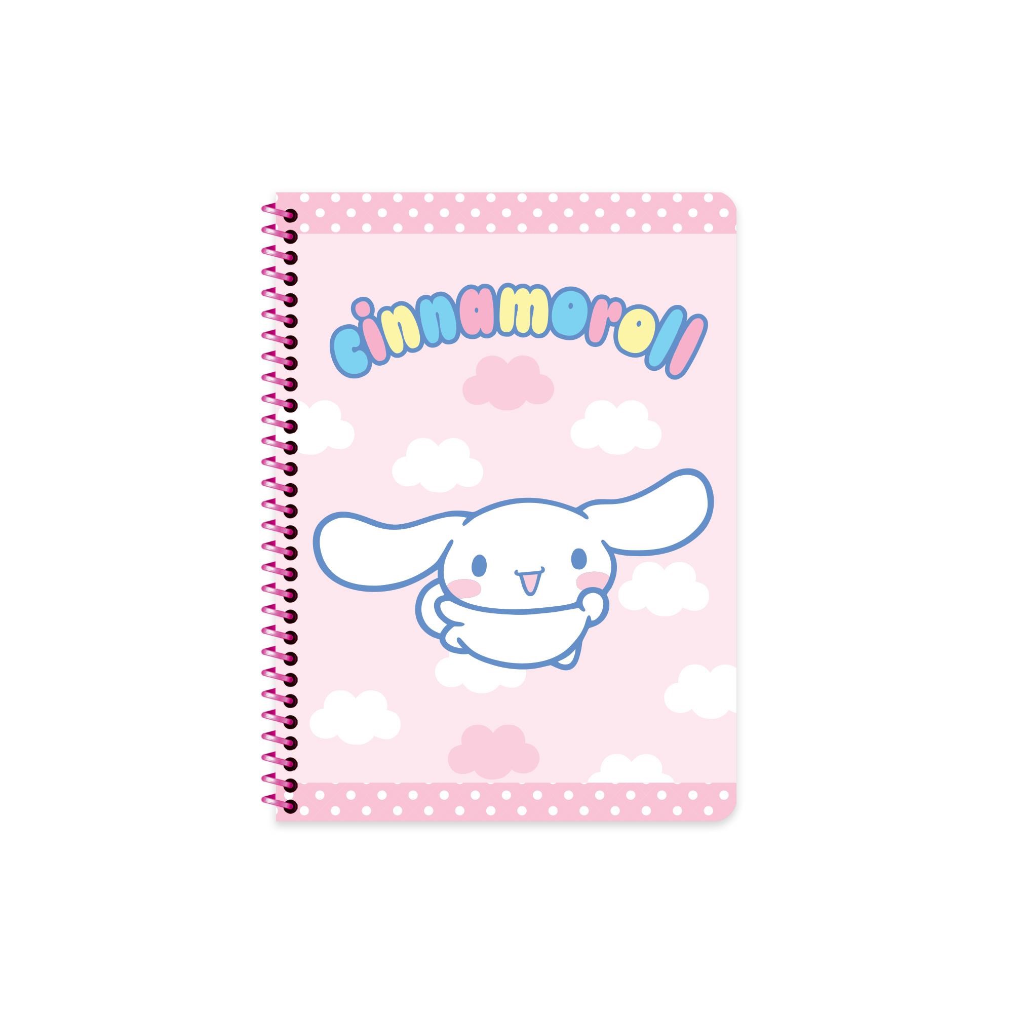 Cinnamoroll 16,5x22,5 Spiralli Karton Kapak Çizgili Defter - Açık Pembe