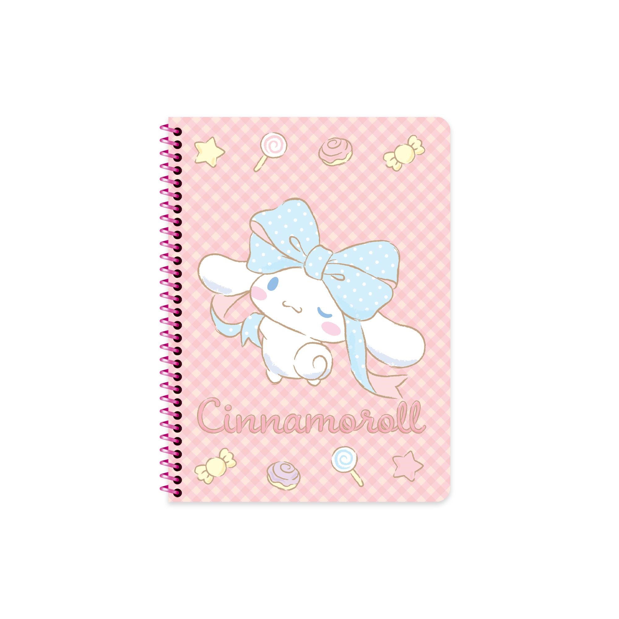 Cinnamoroll 16,5x22,5 Spiralli Karton Kapak Çizgili Defter - Pembe