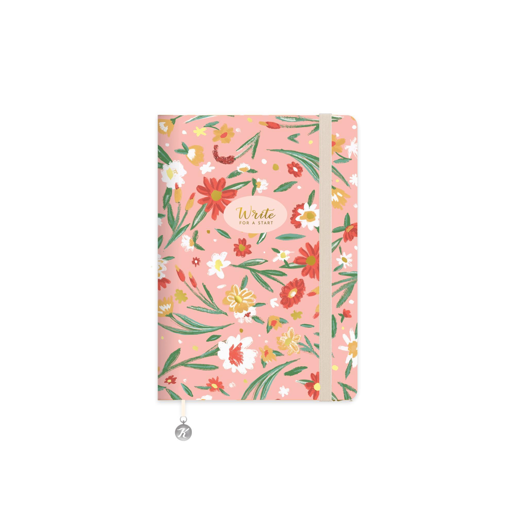 Çizgili Esnek Kapak Write For A Start Defter 14 x 20 CM - Pembe